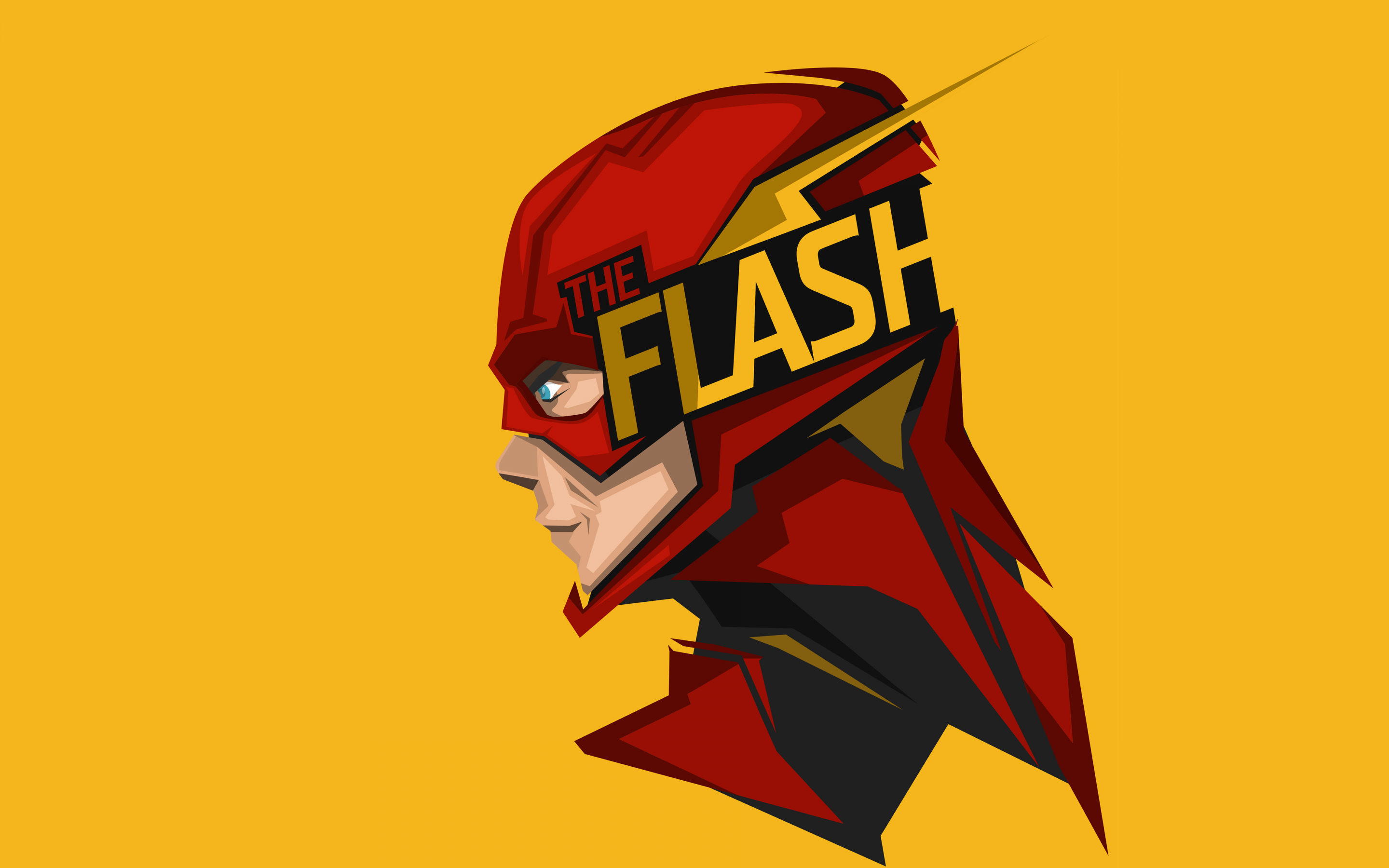 The Flash, minimal, artwork, 2880x1800 wallpaper