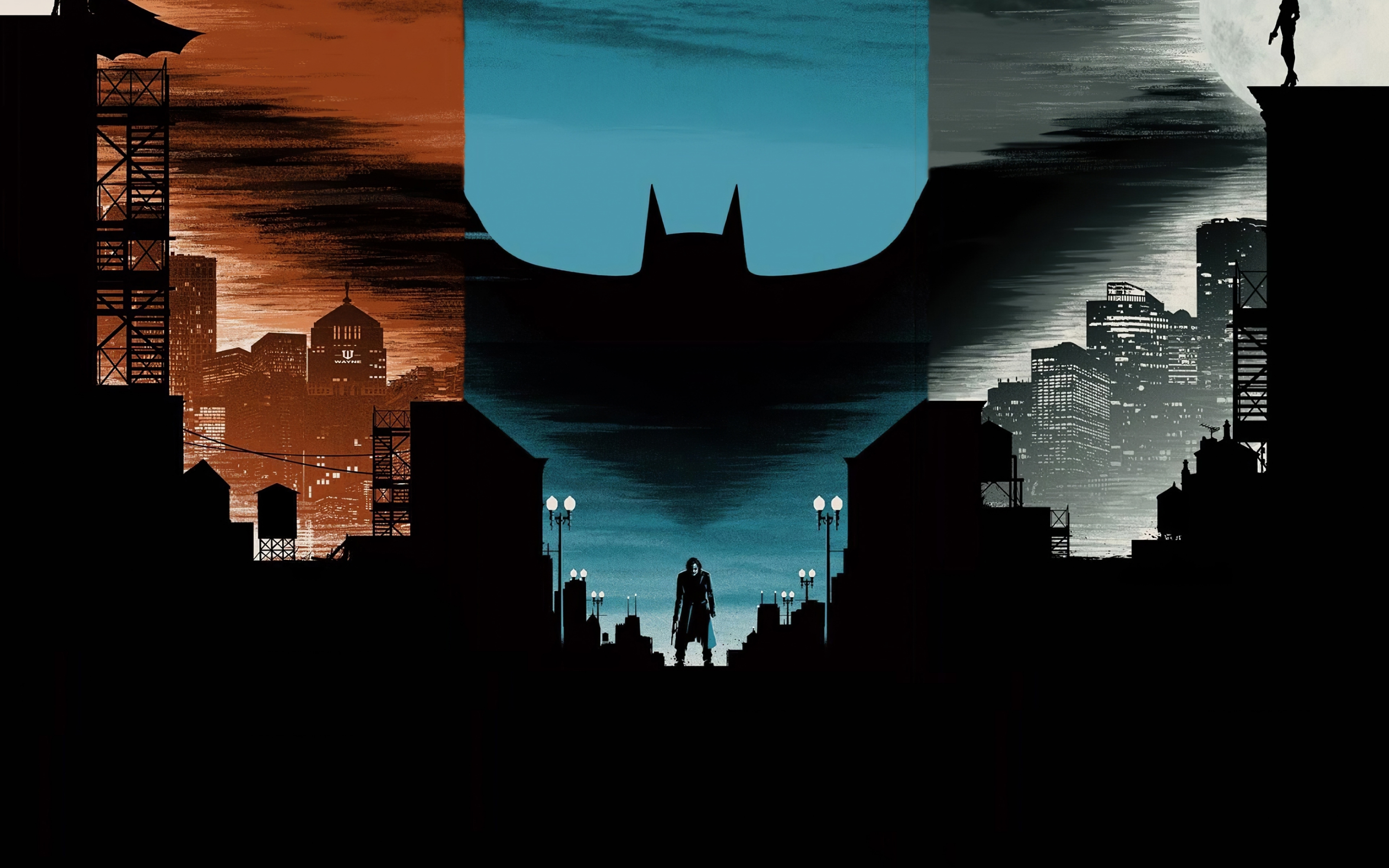 The Dark Knight, Series of movies, minimal, art, 2880x1800 wallpaper