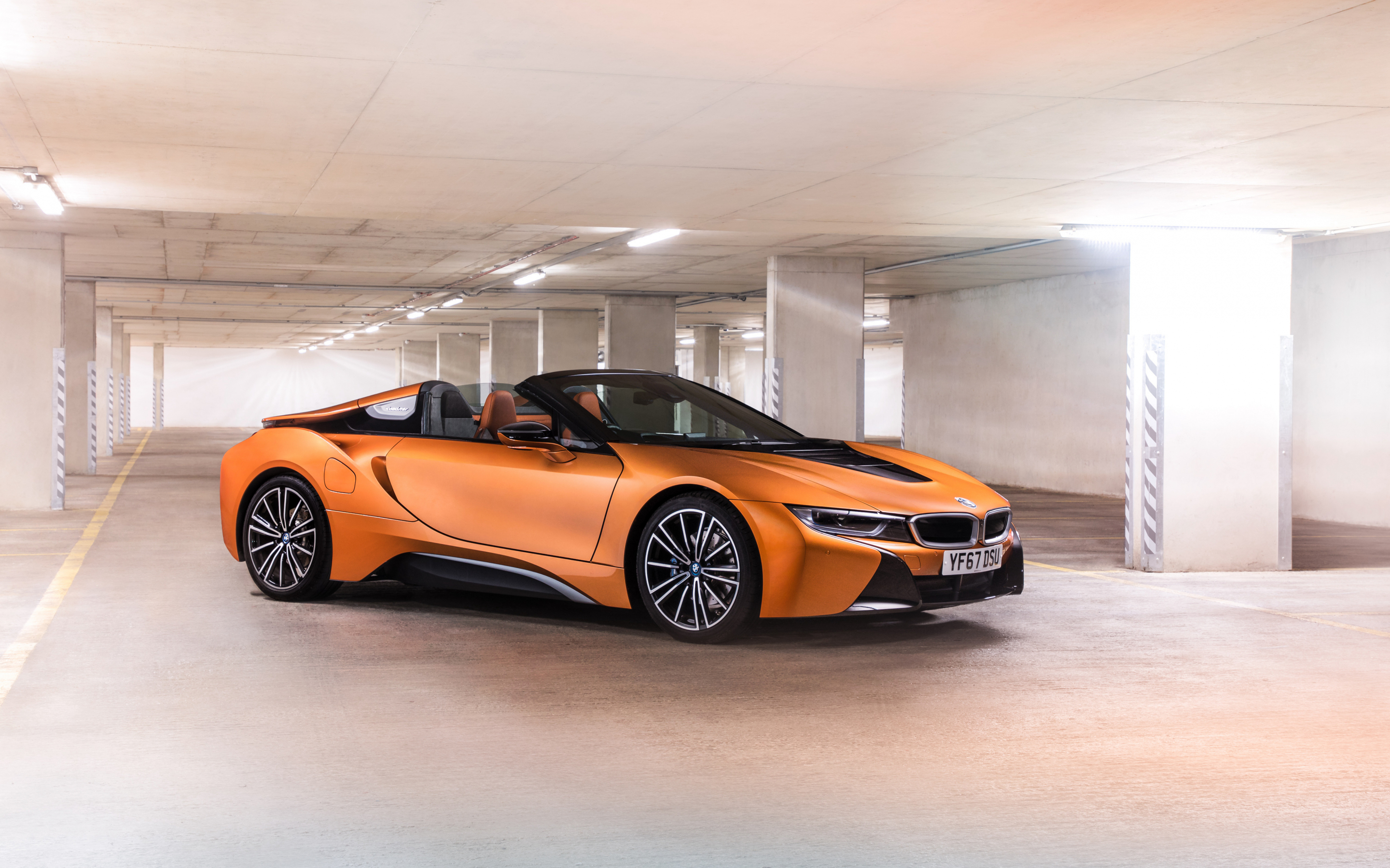 Orange, sports car, BMW i8, 2880x1800 wallpaper