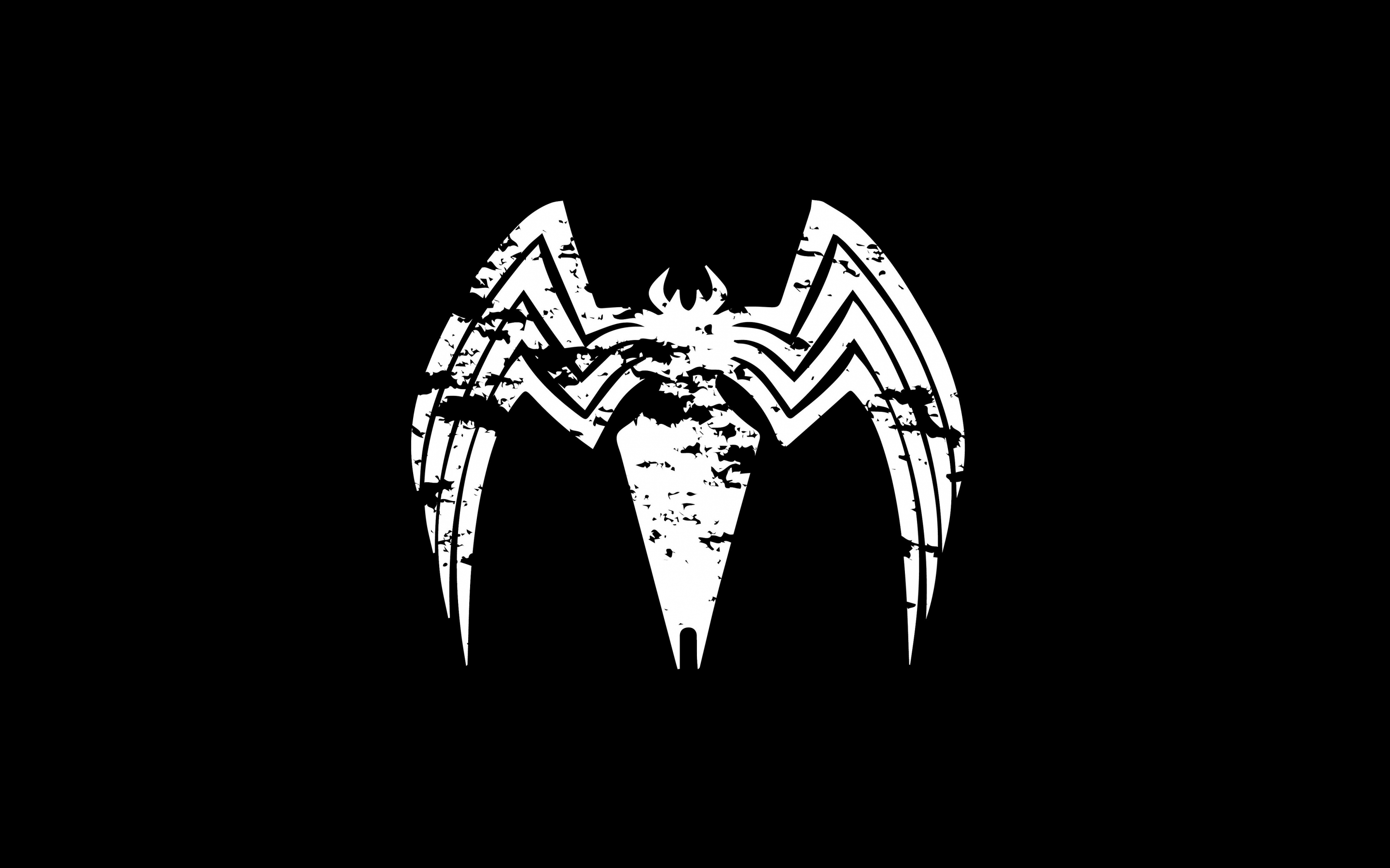 Venom, logo, villain, minimal, 2880x1800 wallpaper