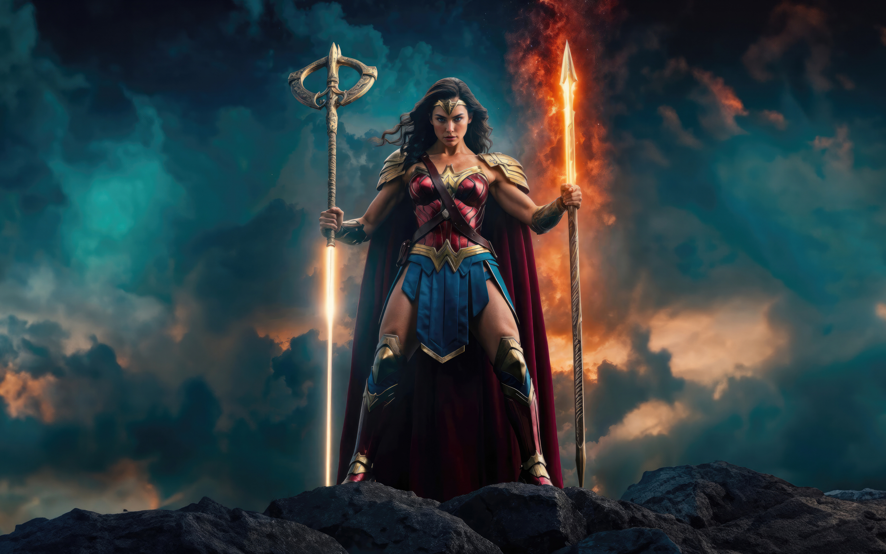 Wonder Woman's sword, master warrior, superhero, 2880x1800 wallpaper