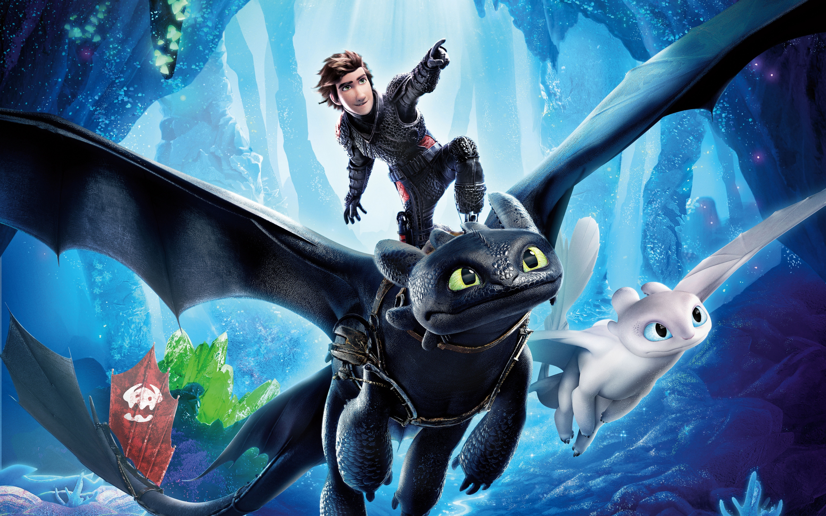 How to Train Your Dragon: The Hidden World, hiccup, toothless, dragon ride, 2880x1800 wallpaper