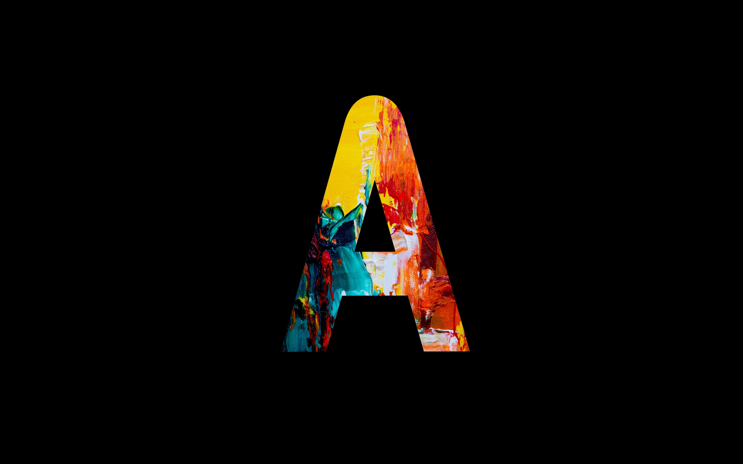 A alphabet, colorful, art, 2880x1800 wallpaper
