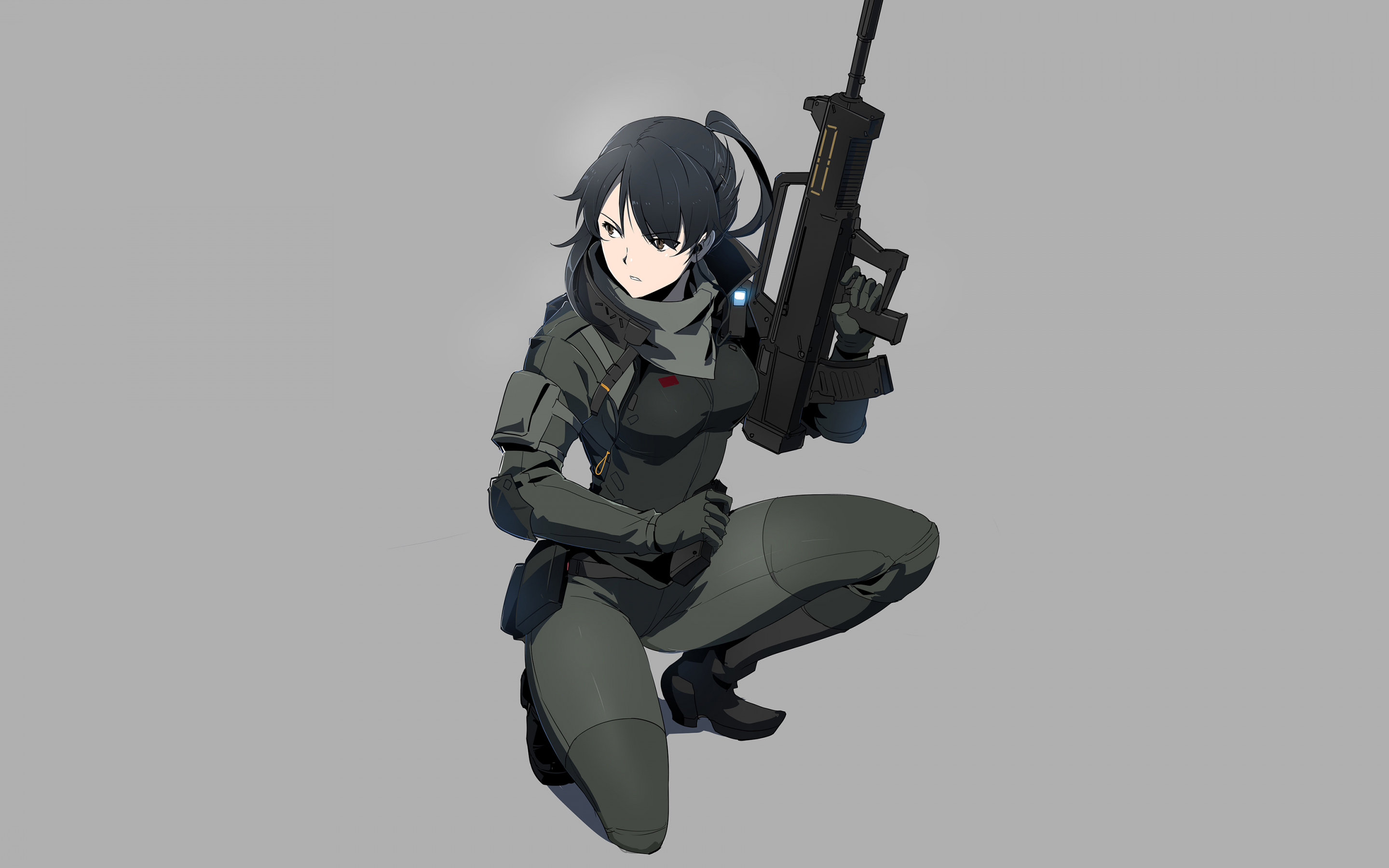 Woman soldier, Armored Gull, anime, 2880x1800 wallpaper
