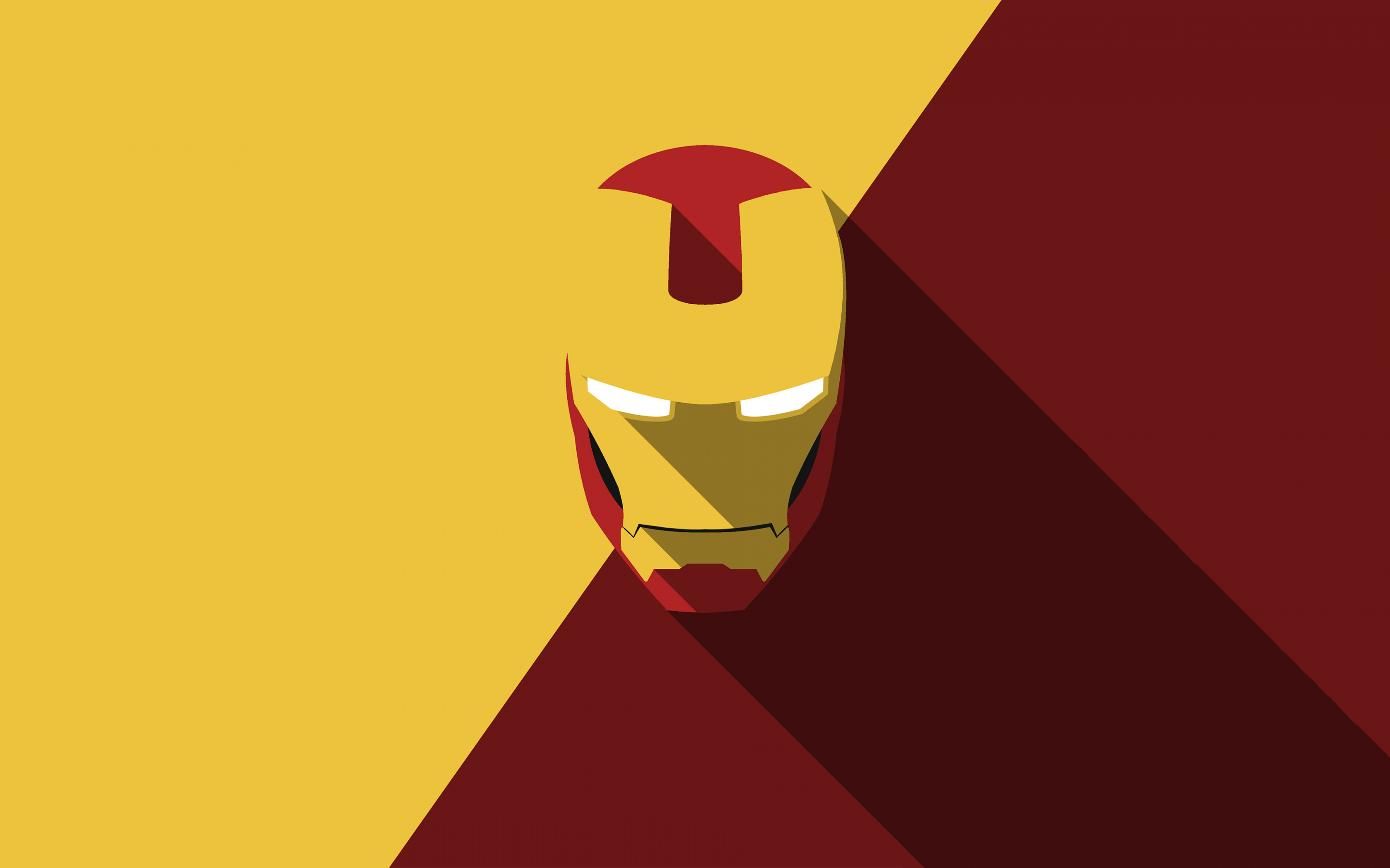 Iron-man, helmet, minimal, 2880x1800 wallpaper