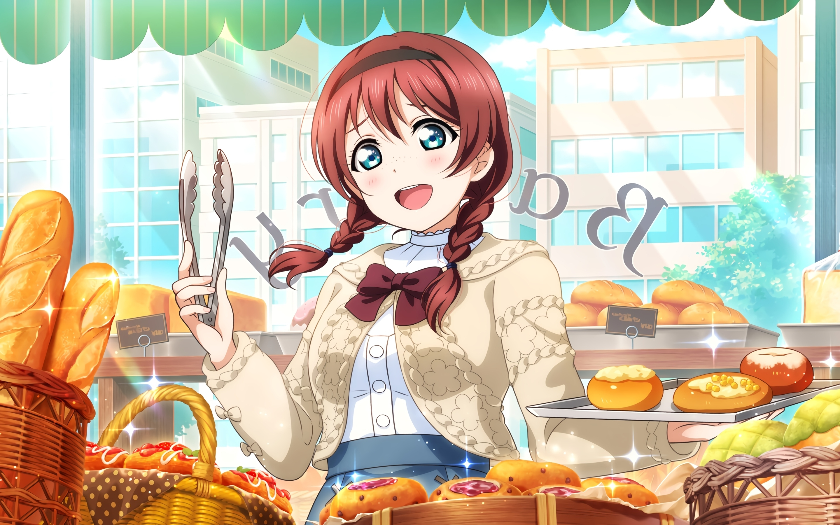 Beautiful, Bakery, Love Live!, anime girl, 2880x1800 wallpaper