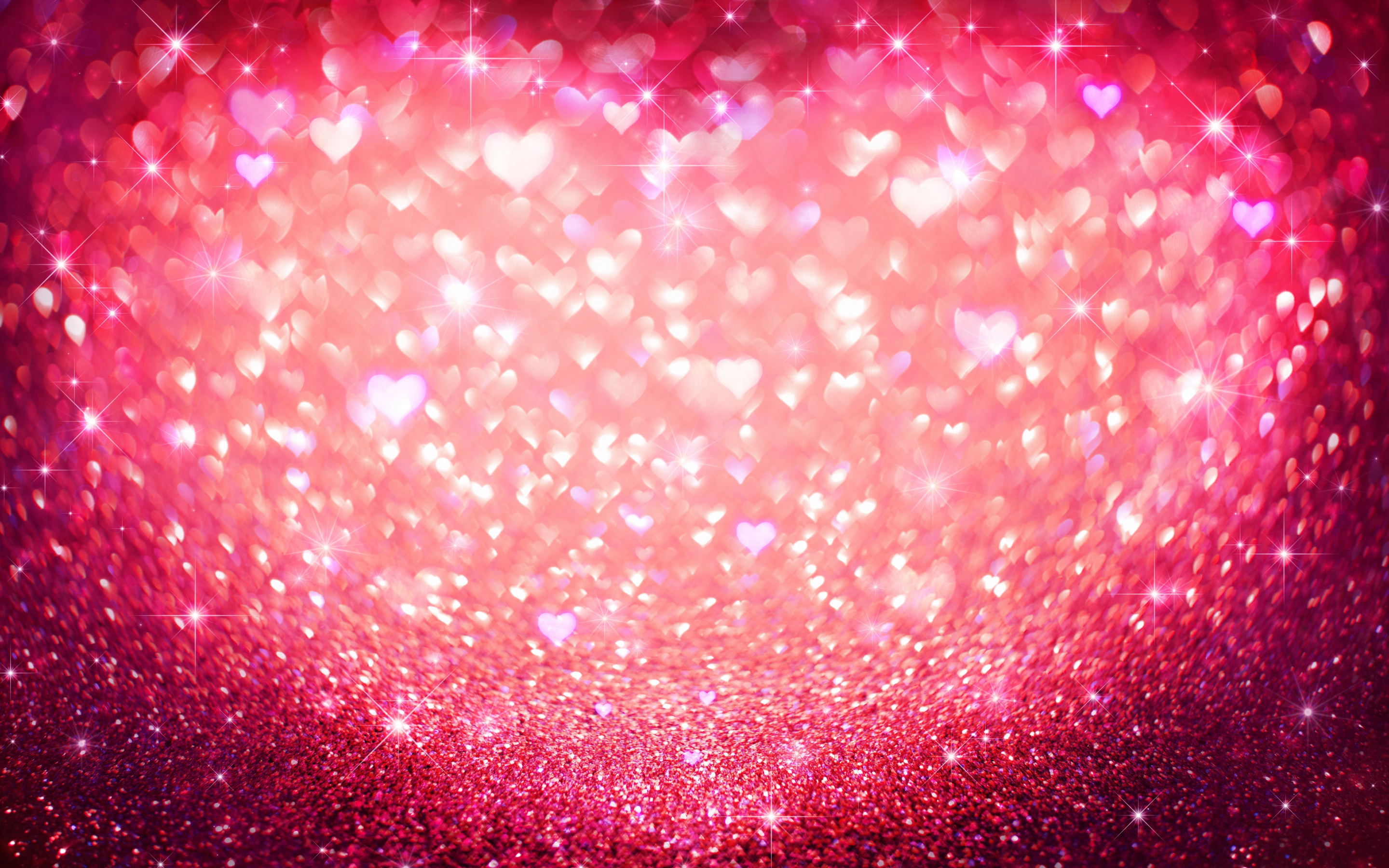 Hearts, glitters, shining, abstract, 2880x1800 wallpaper