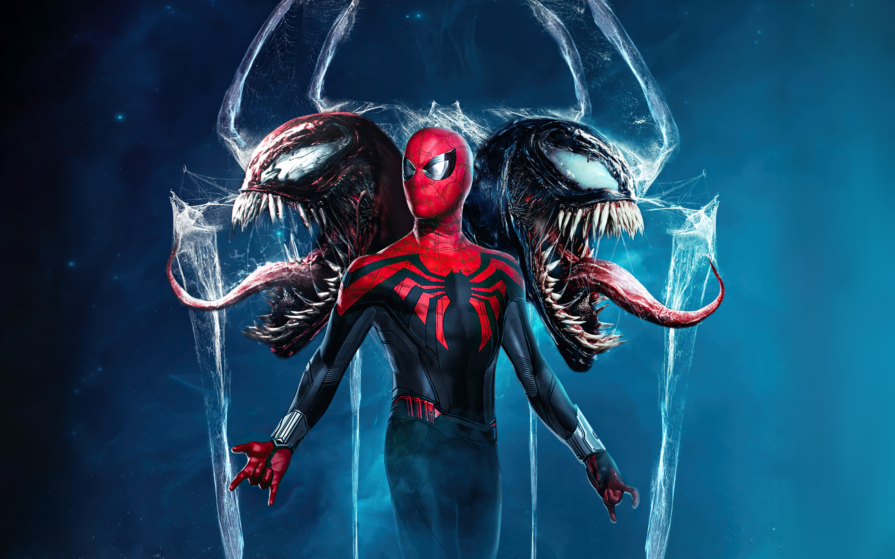 Spiderman and villains, art, 2880x1800 wallpaper