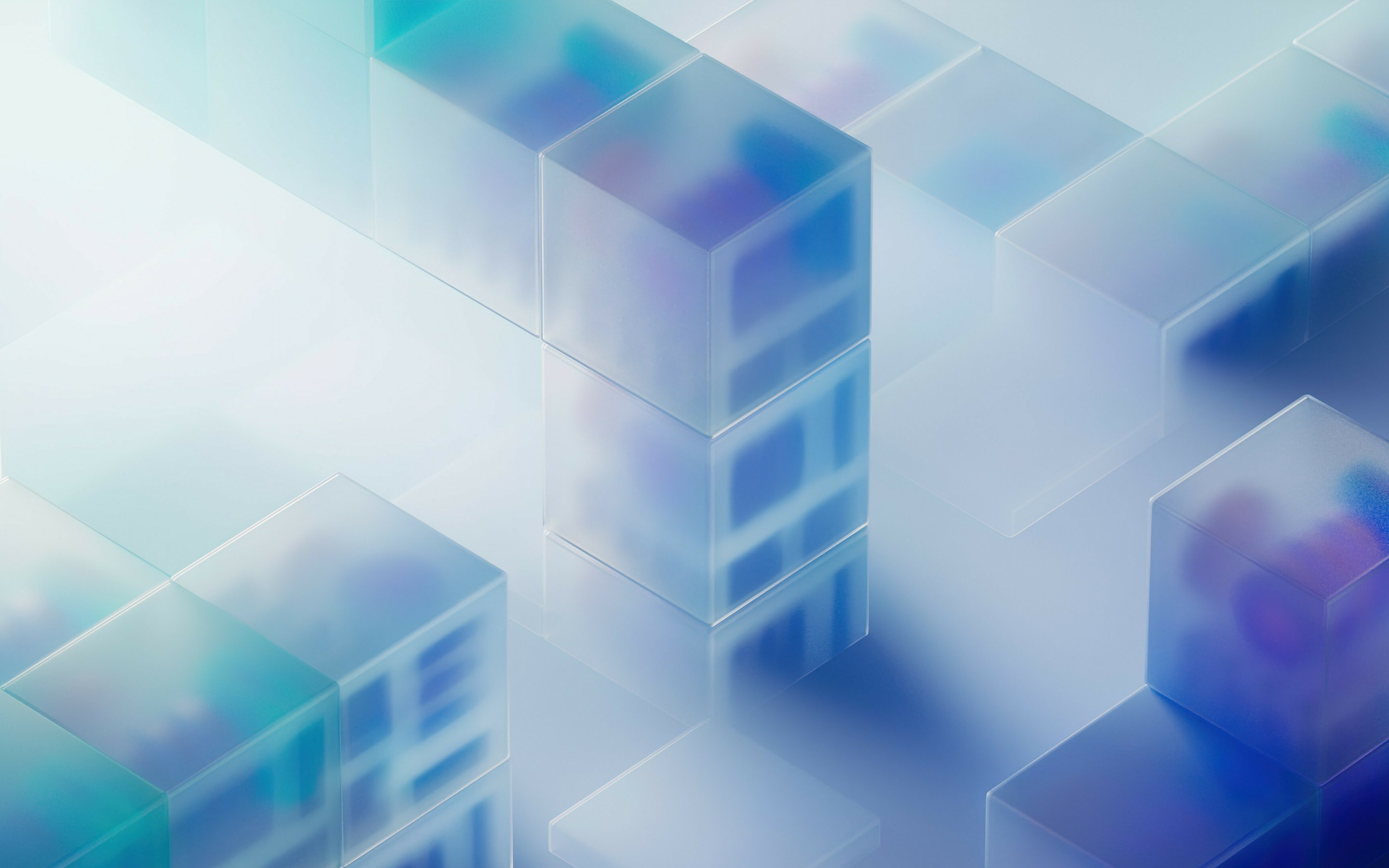Cubical structure, windows 365, Microsoft stock, blue theme, 2880x1800 wallpaper