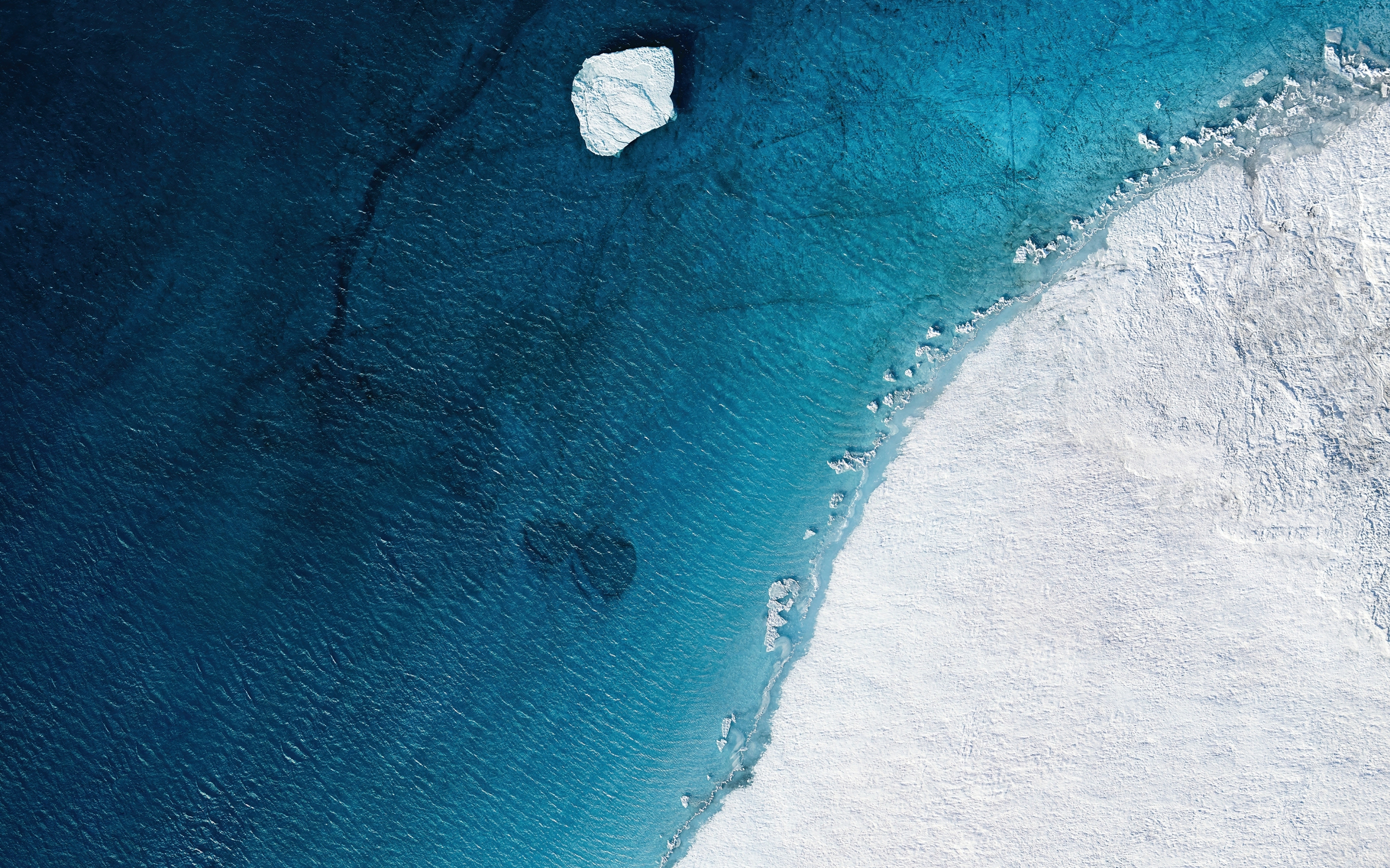 Beach, aerial view, MI pad 5 pro stock, winter, 2880x1800 wallpaper