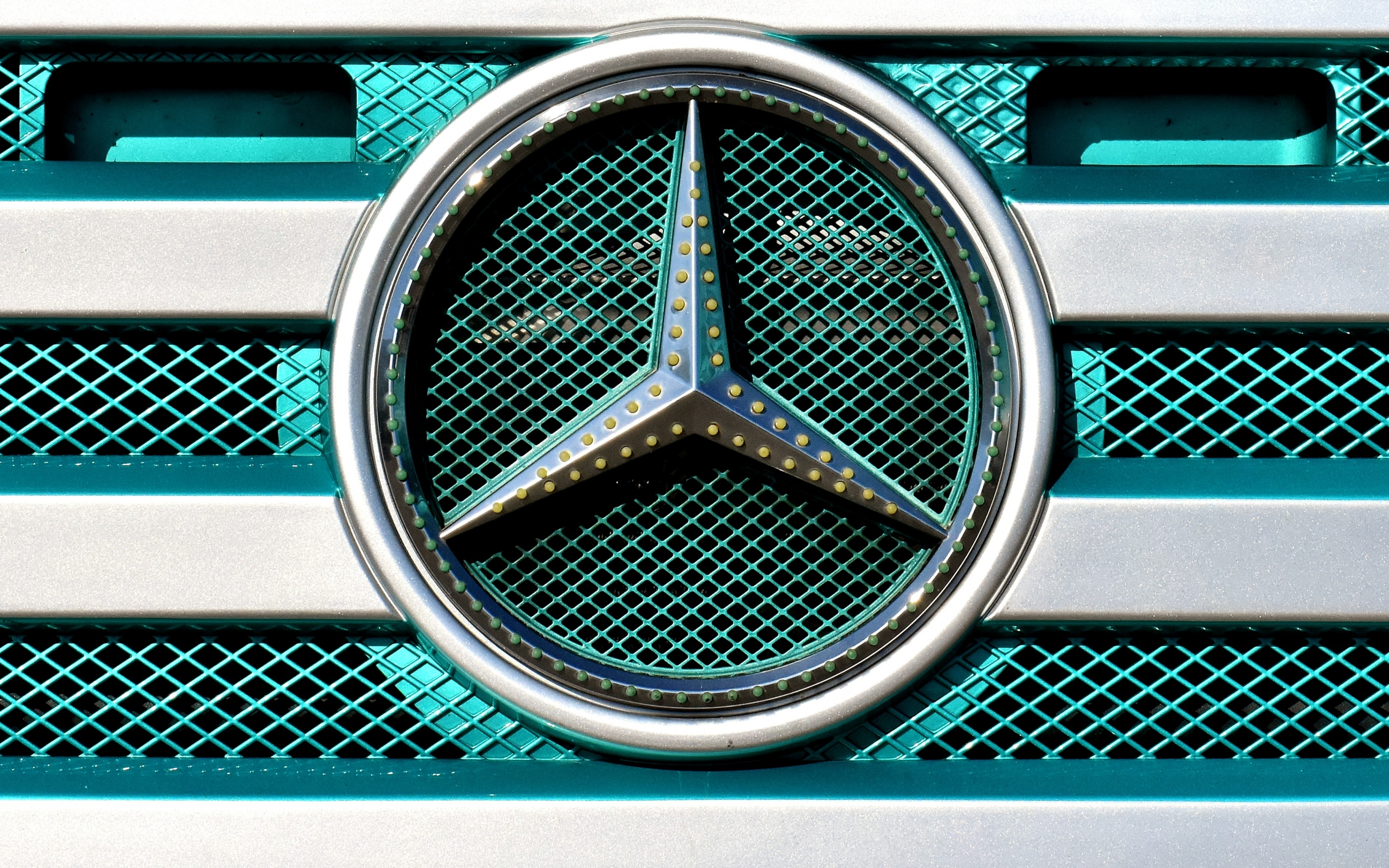 Mercedes-Benz, logo, 2880x1800 wallpaper