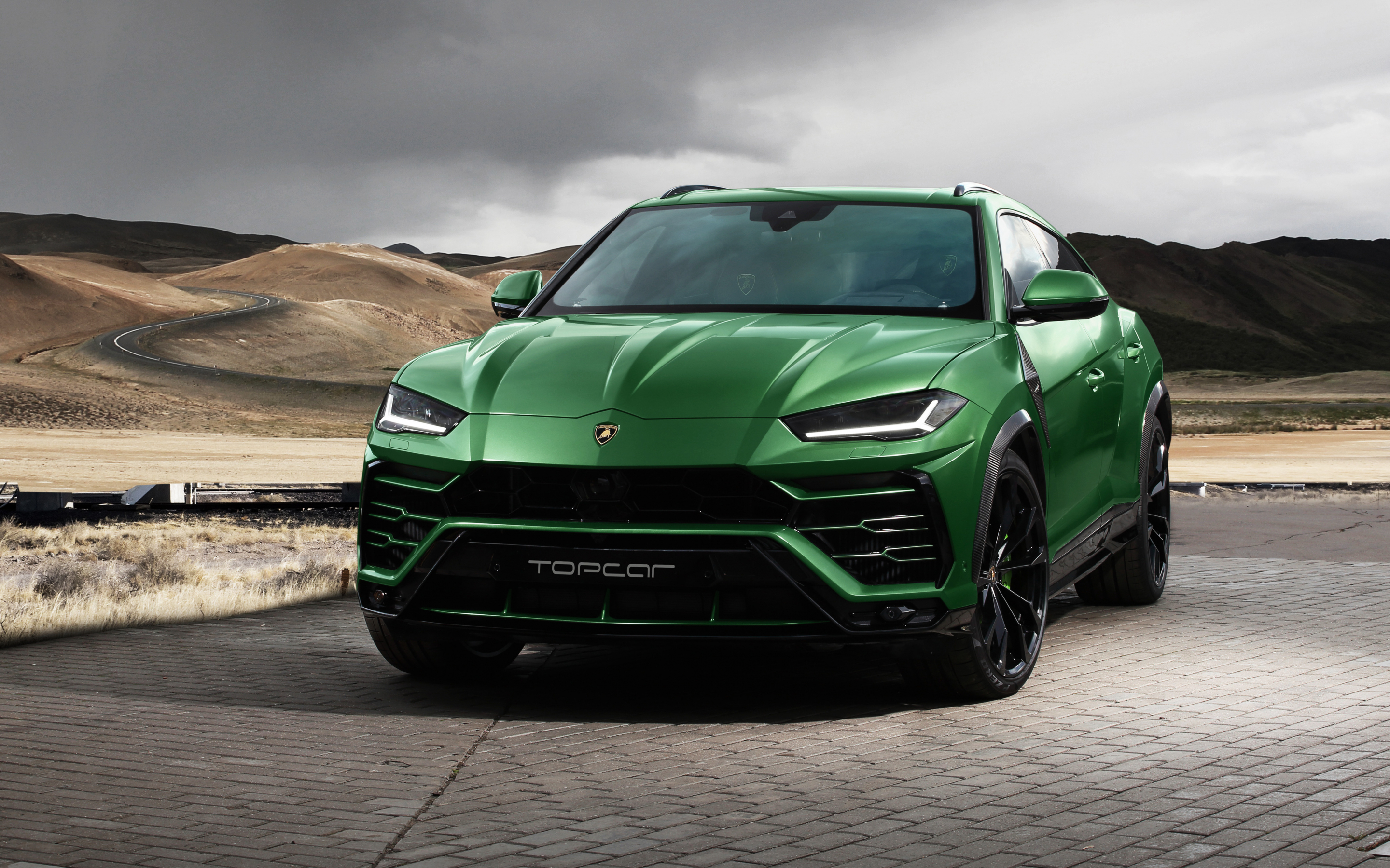Lamborghini Urus, compact SUV, green car, 2018, 2880x1800 wallpaper