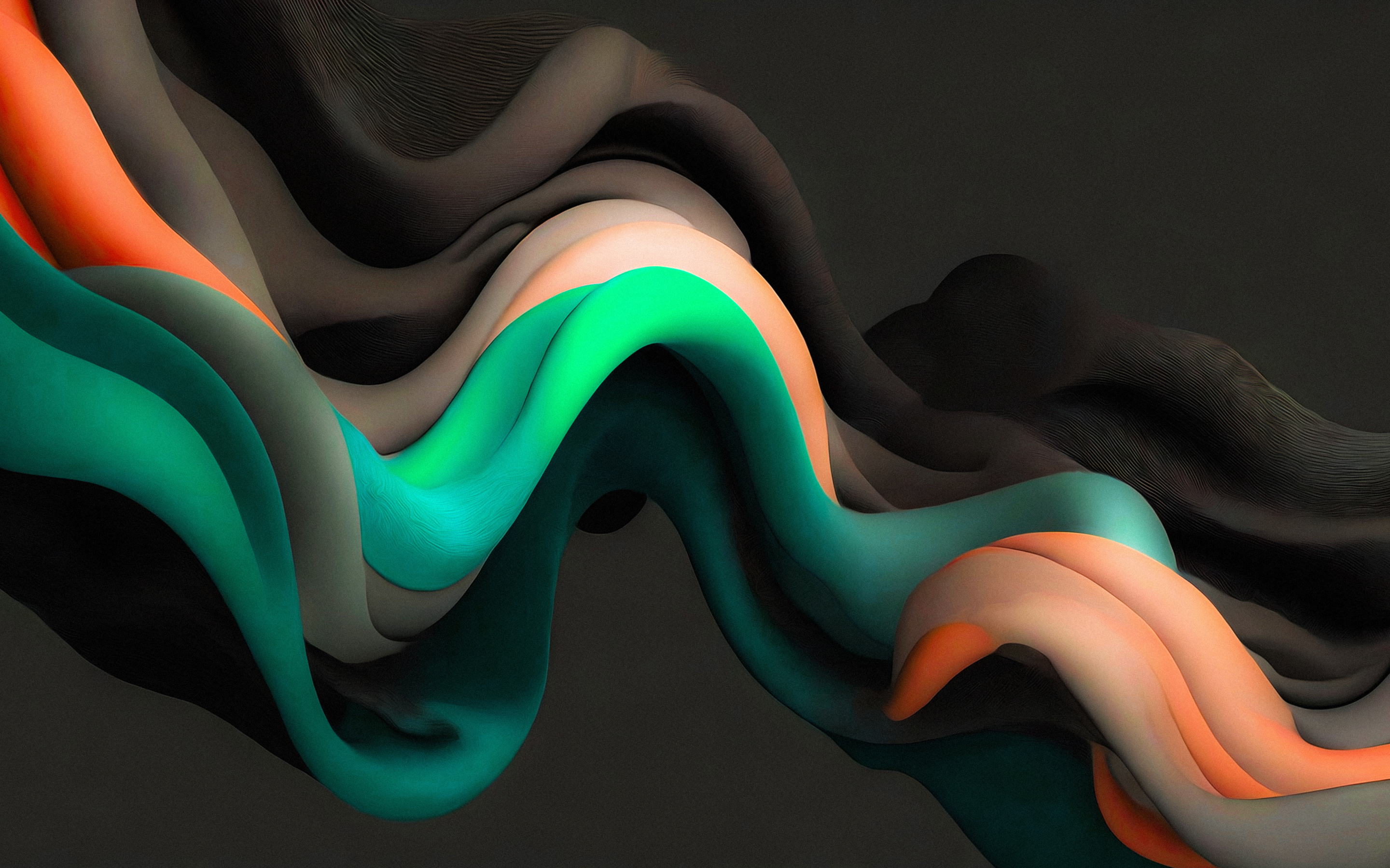 Blender, liquid flow, colorful art, 2880x1800 wallpaper