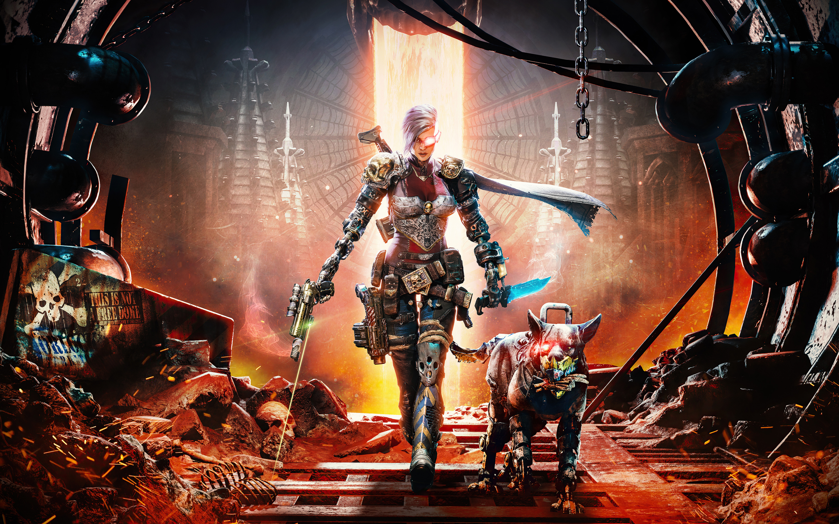 Necromunda: Hired Gun, Warhammer 40000, action game, 2022, 2880x1800 wallpaper