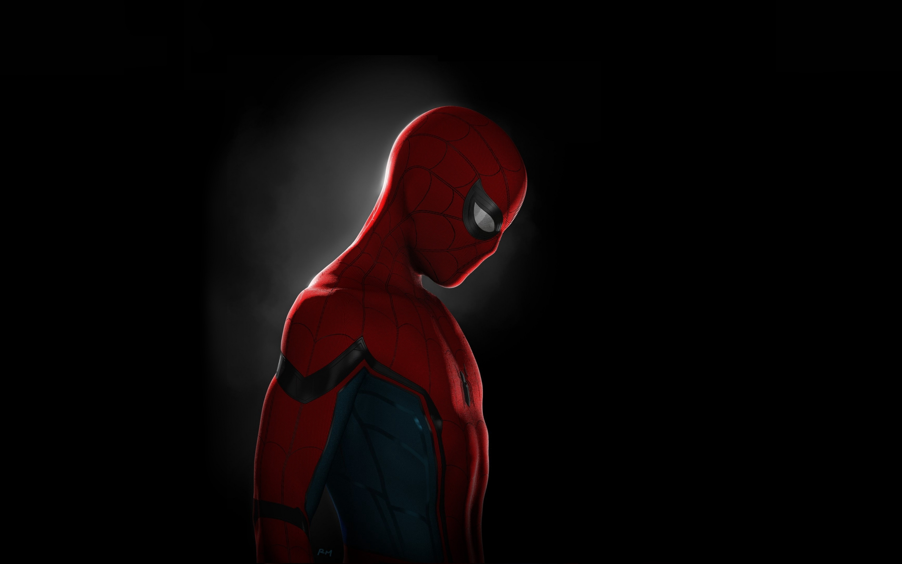 Spider-man, superhero, minimal, artwork, 2880x1800 wallpaper