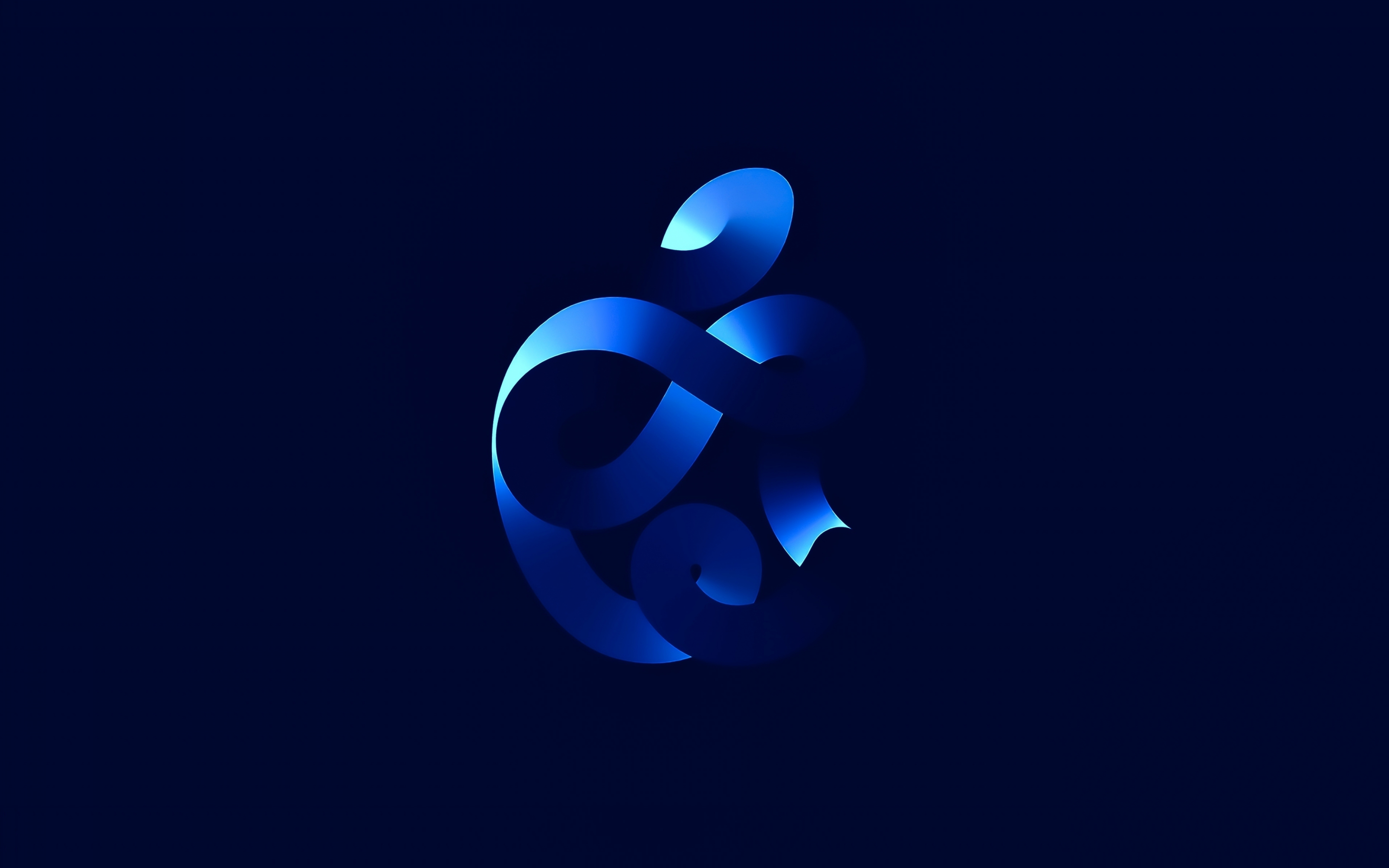 Apple Event, blue logo, minimal, 2880x1800 wallpaper