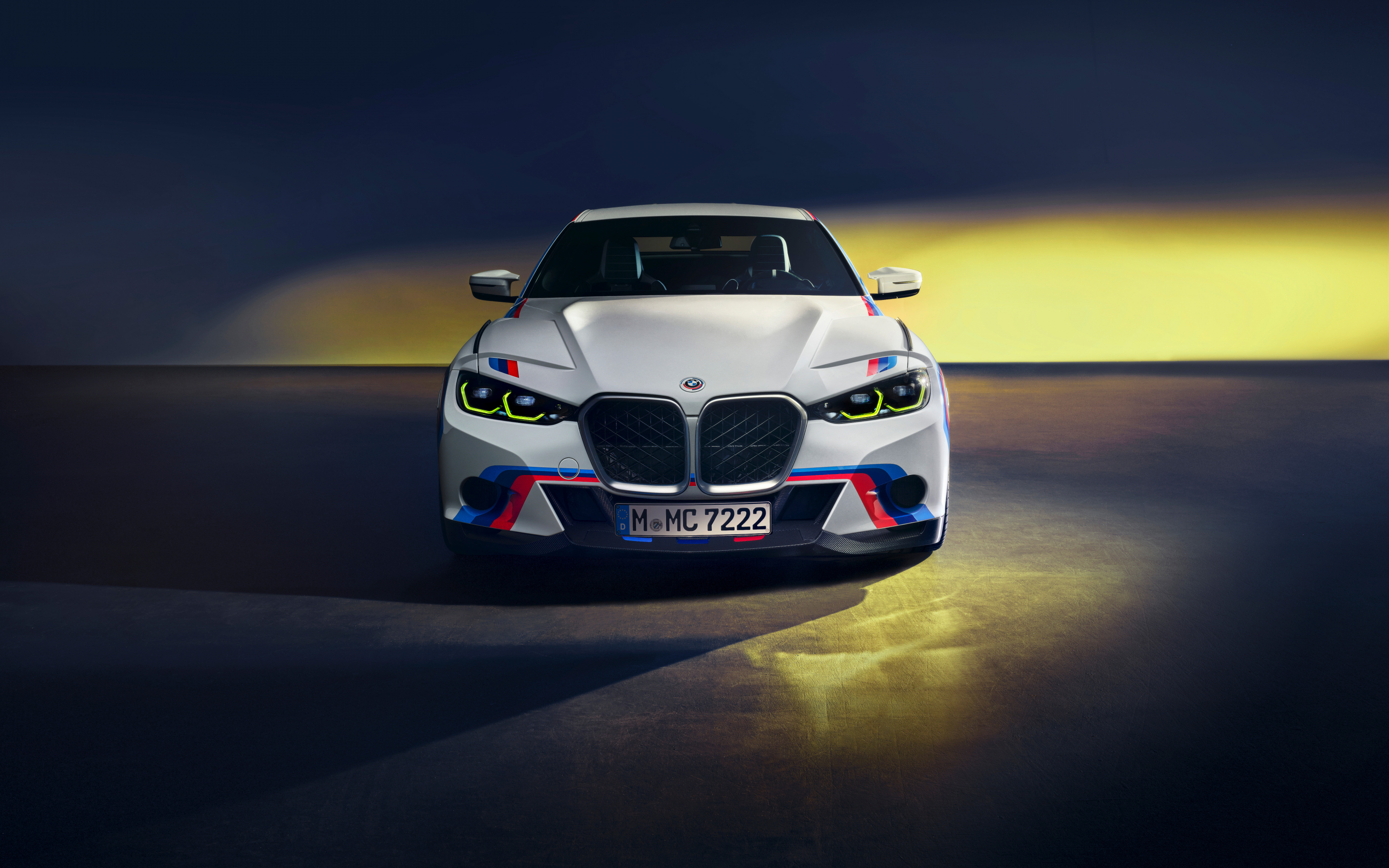 2023 BMW 3.0 CSL, luxury white car, 2880x1800 wallpaper