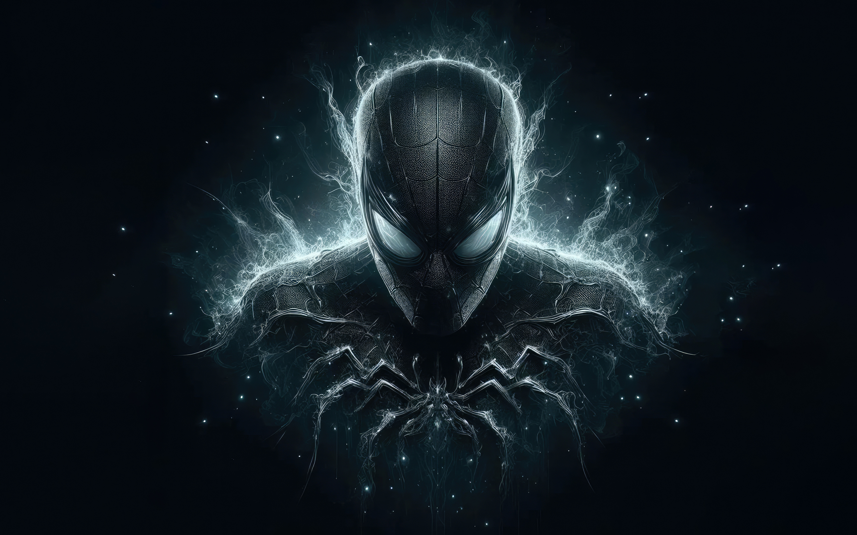 Black spider-man, fan art, 2880x1800 wallpaper