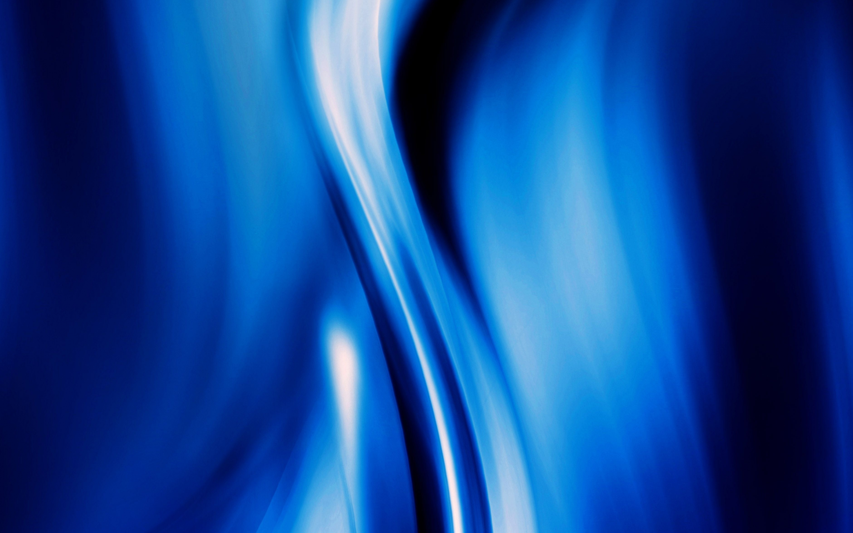 Blue waves, abstract, 2880x1800 wallpaper