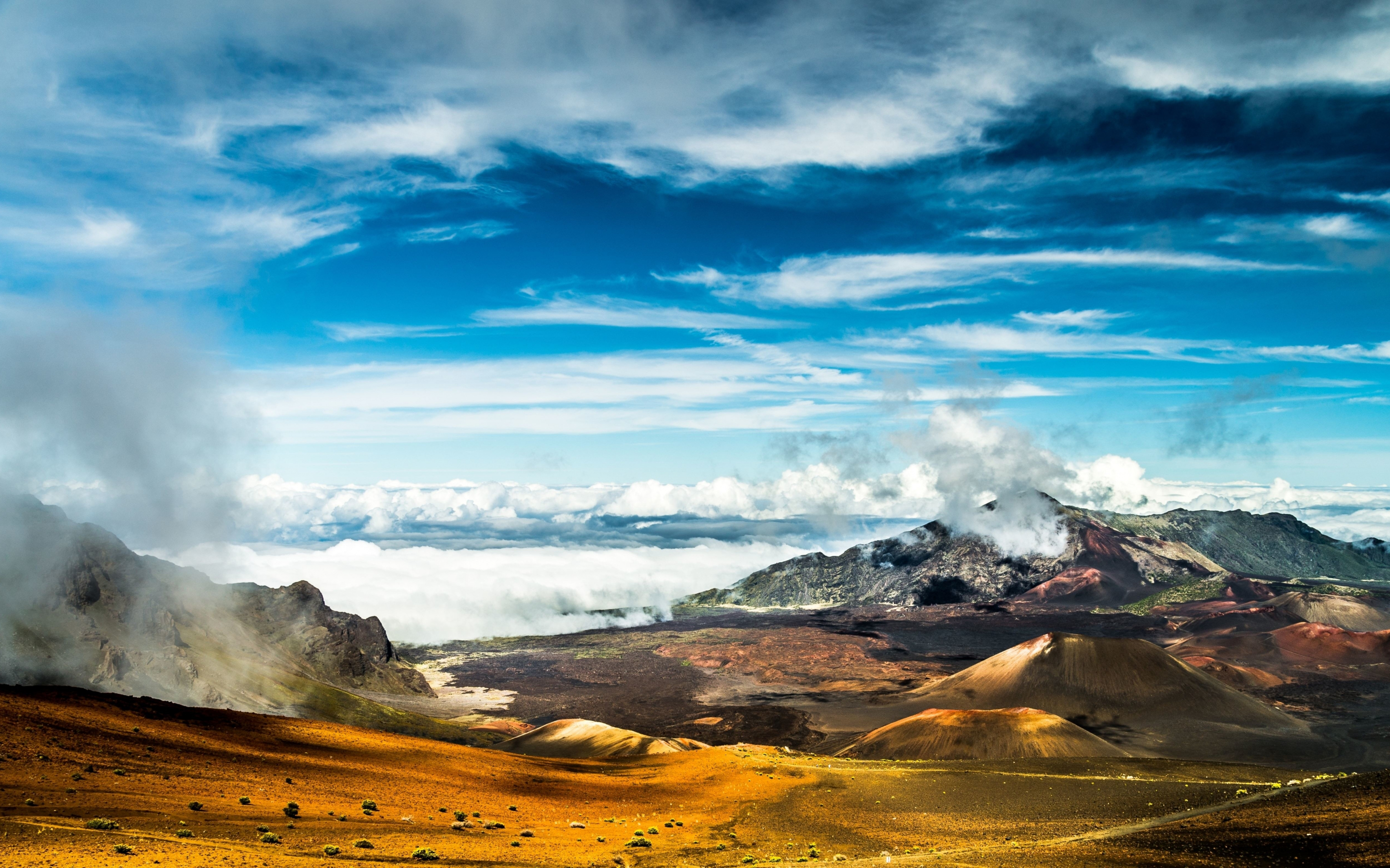 Haleakala crater, volcano, Hawaii, landscape, 2880x1800 wallpaper