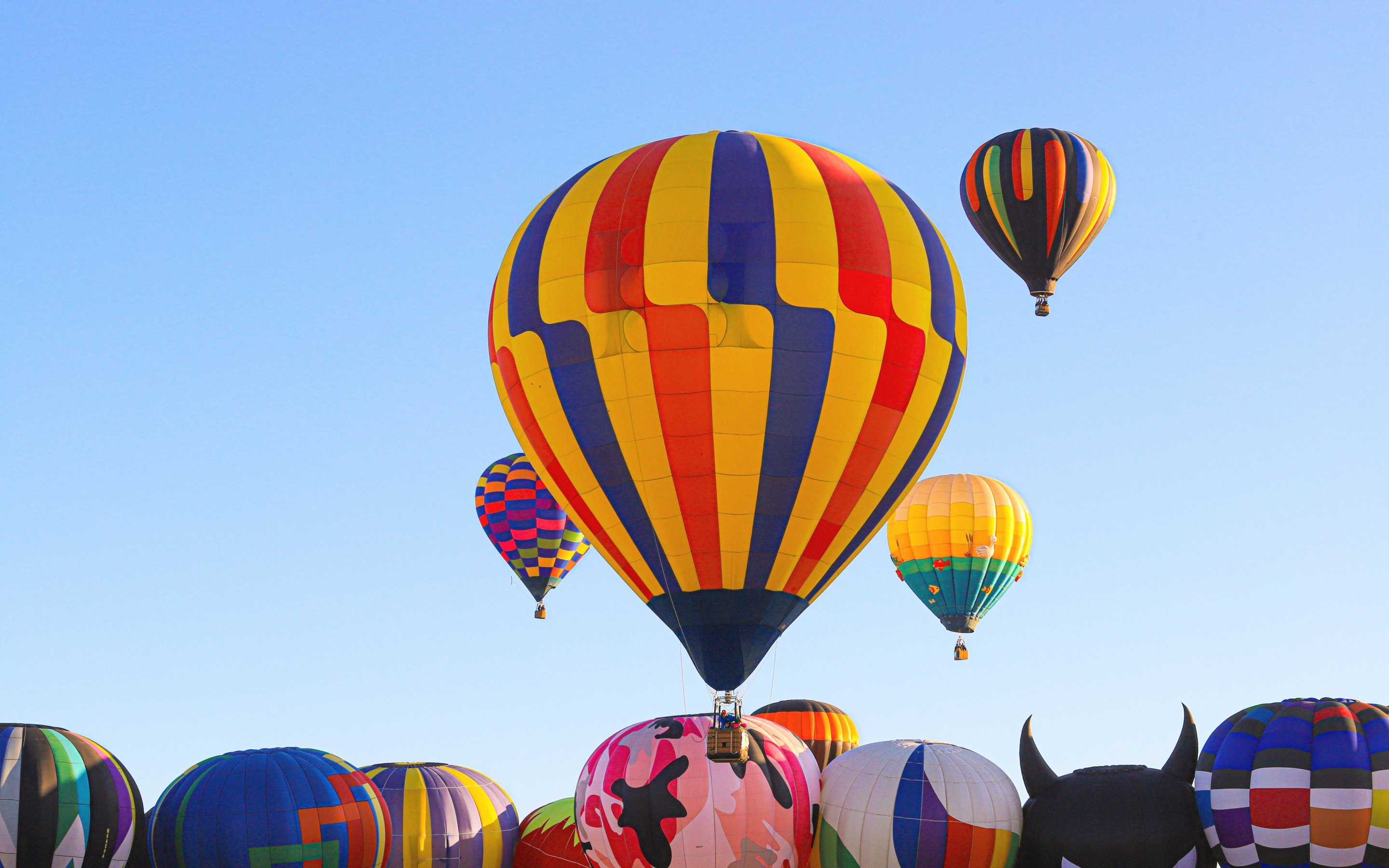 Hot air balloons, colorful, festival, 2880x1800 wallpaper