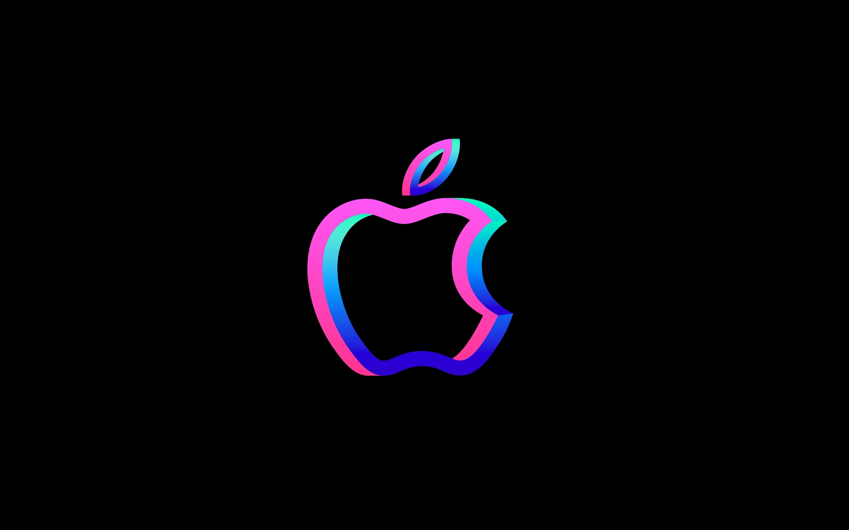 Apple logo, amoled, 2880x1800 wallpaper