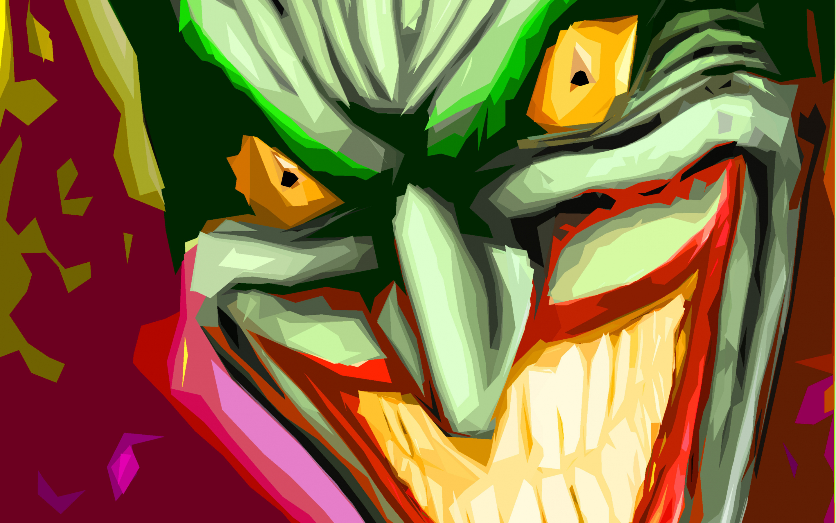 Joker, clown, villain, comics, art, 2880x1800 wallpaper