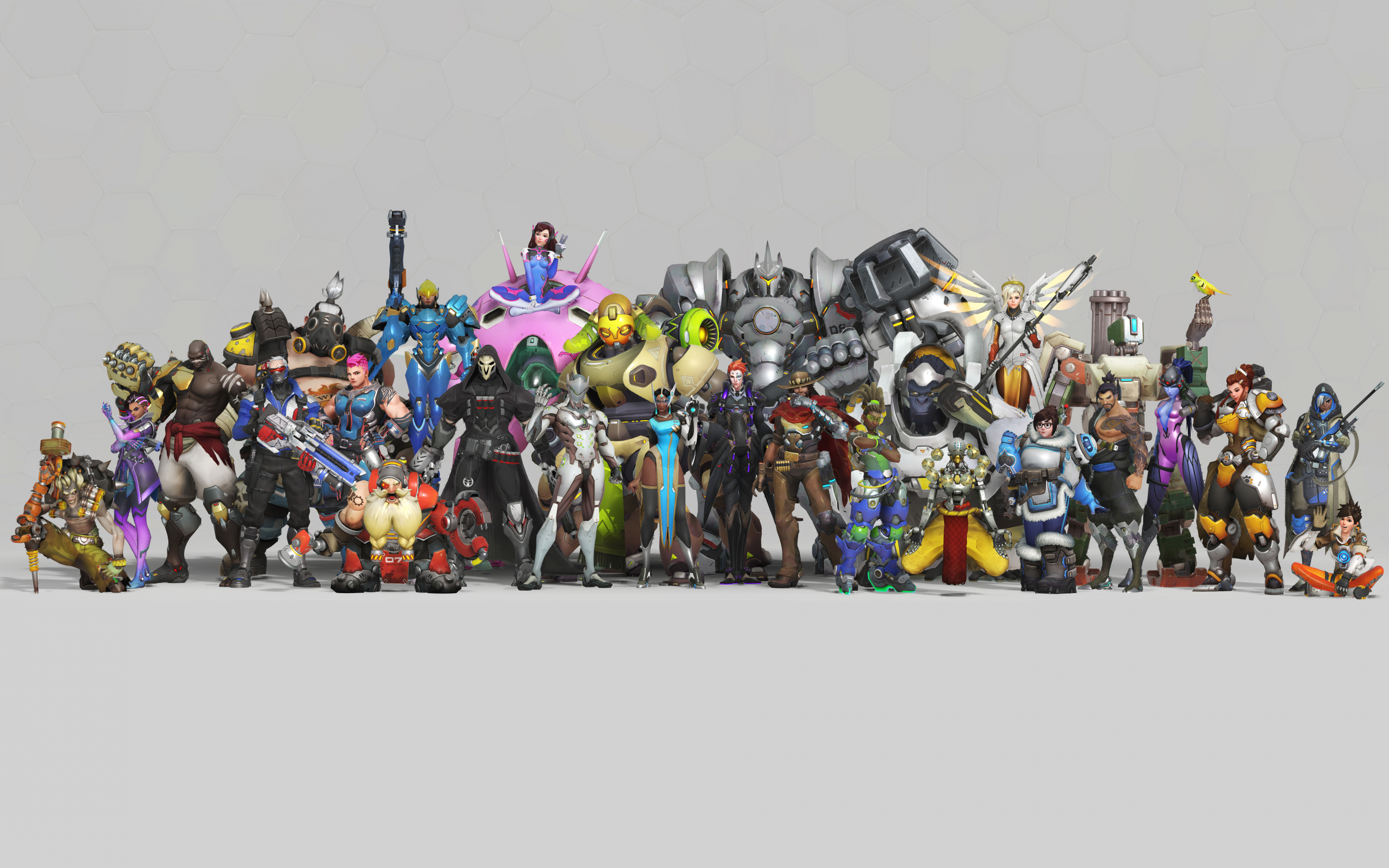 Overwatch, online game, all characters, anniversary, 2880x1800 wallpaper