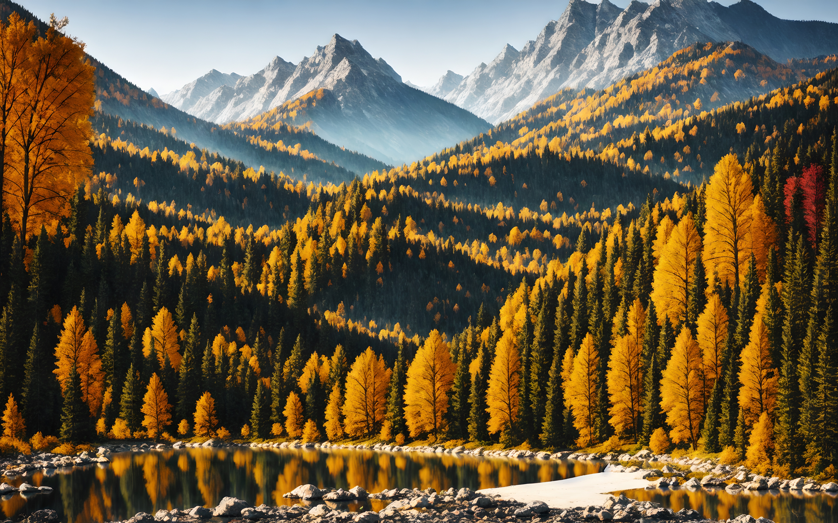 AI image, nature, autumn, 2880x1800 wallpaper