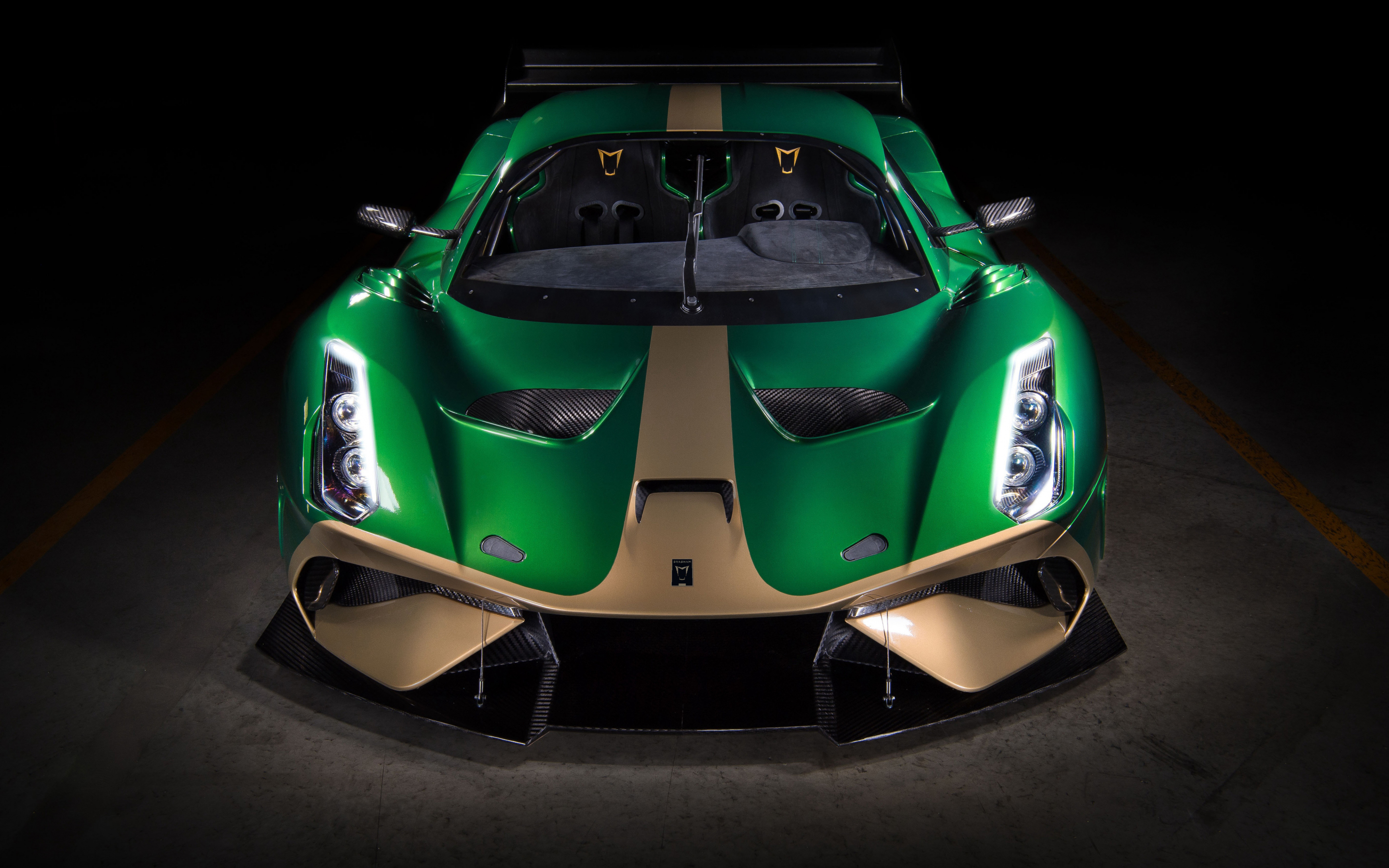 Green, super-car, Brabham BT62, 2018, 2880x1800 wallpaper