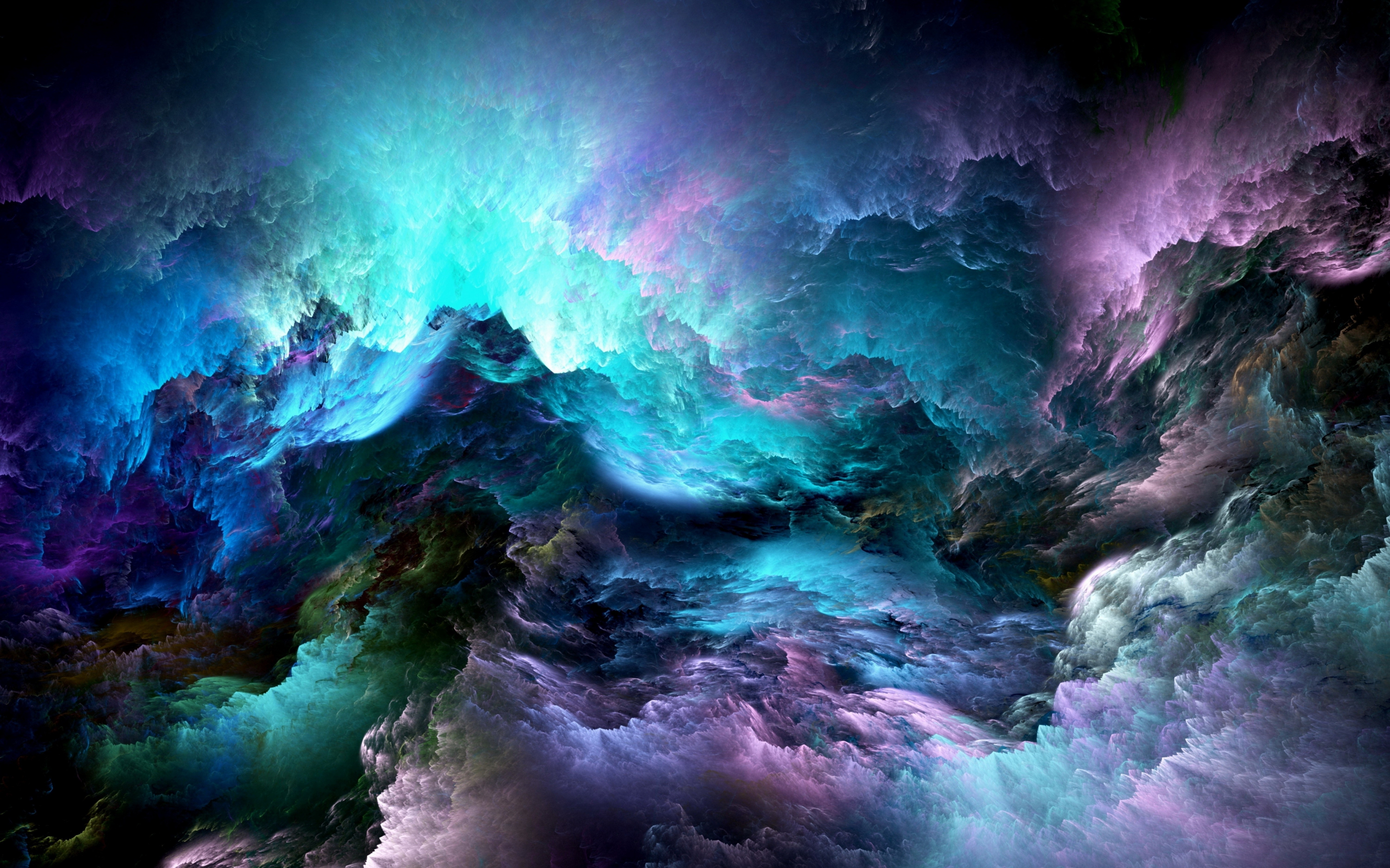 Glowing, dense, clouds, abstract, 2880x1800 wallpaper