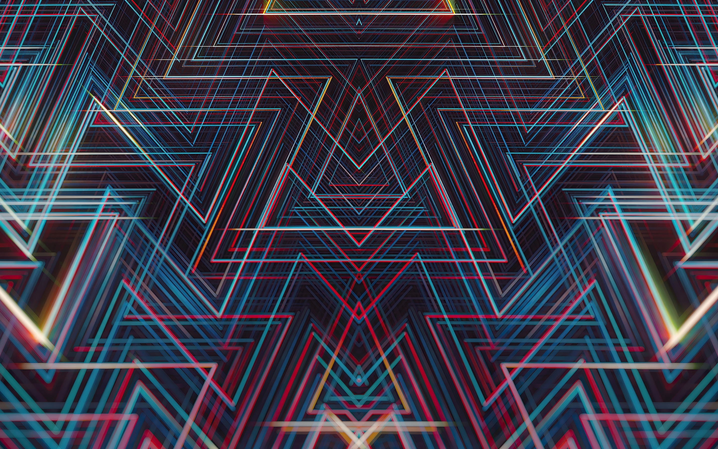 Lines, symmetric geometry, abstract, 2880x1800 wallpaper
