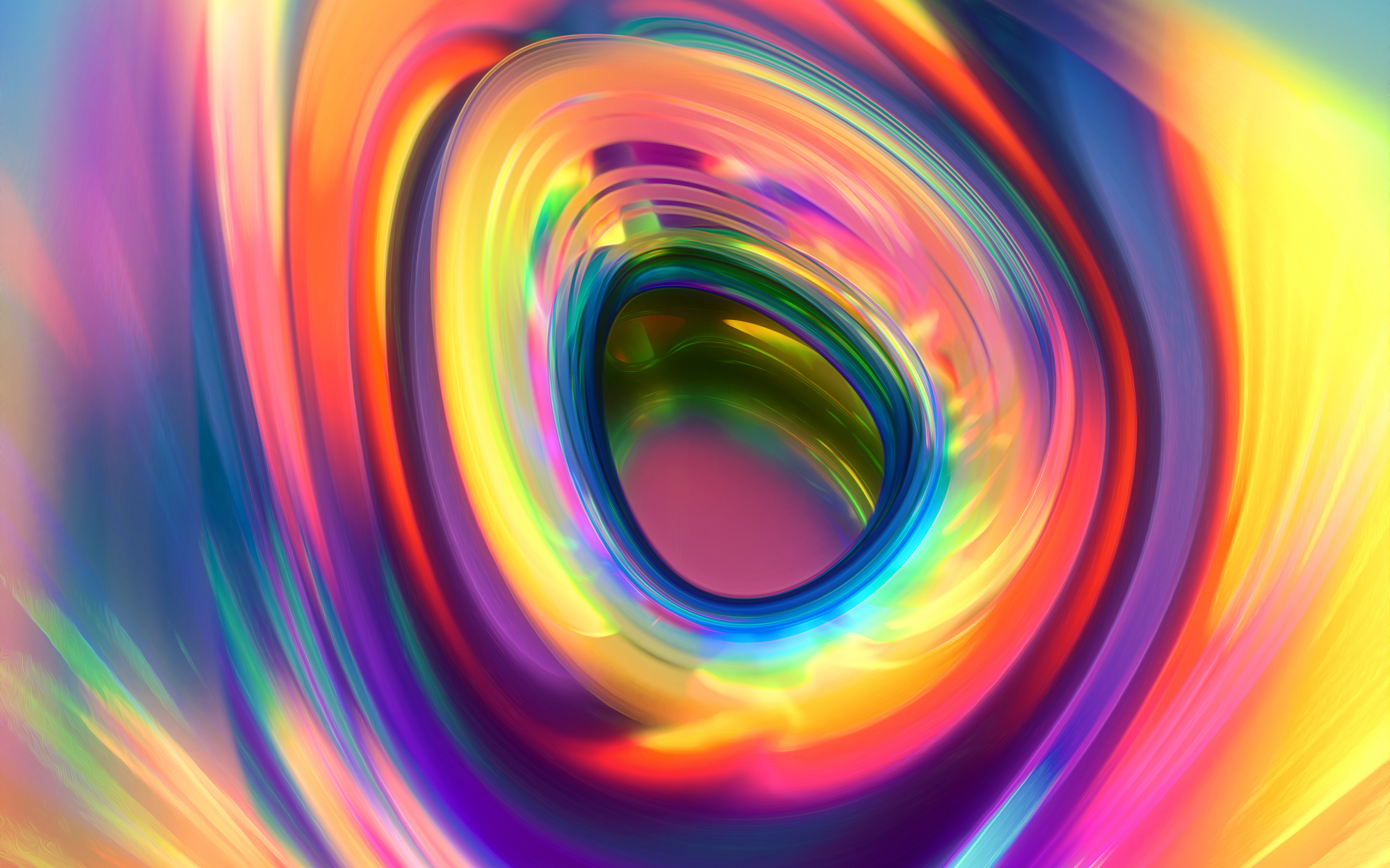 Circles, rings, colorful, 2880x1800 wallpaper
