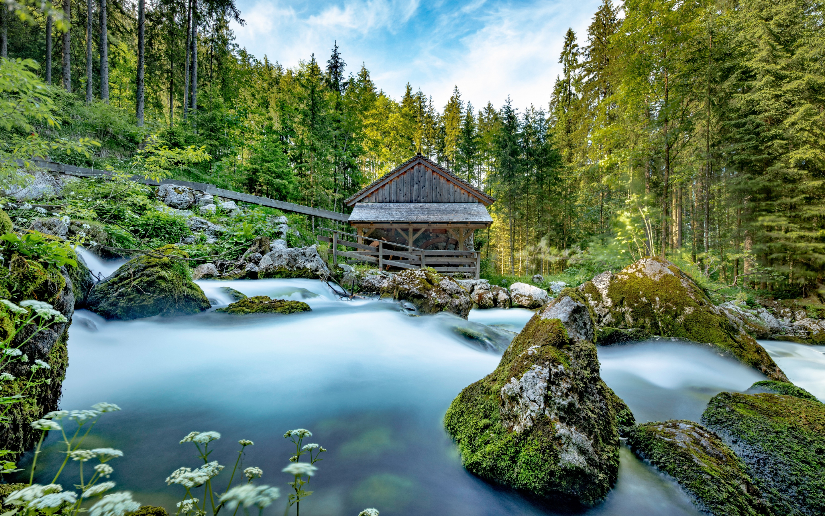 Gollinger Mill, Austria, flowing water, waterfall, Gollinger, Wasserfall, 2880x1800 wallpaper