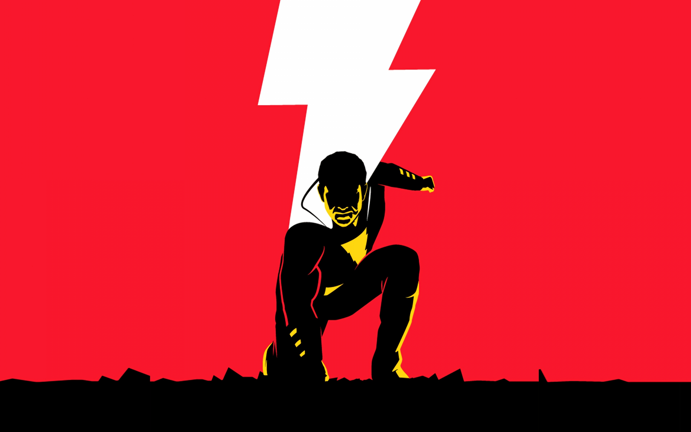 Shazam!, DC heroes, minimal, 2880x1800 wallpaper