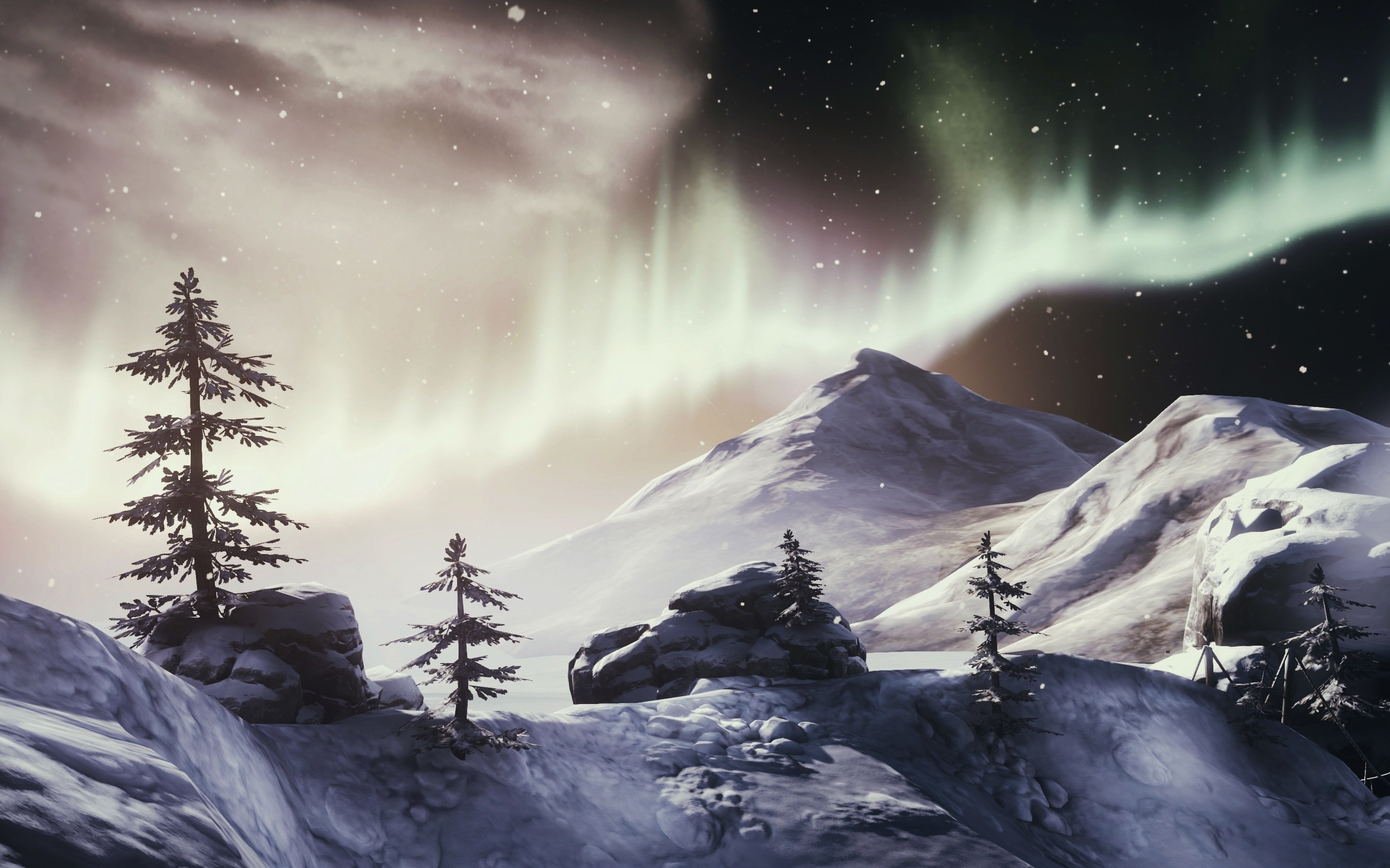 Northern Lights, Brothers: A Tale of Two Sons, landscape, 2880x1800 wallpaper