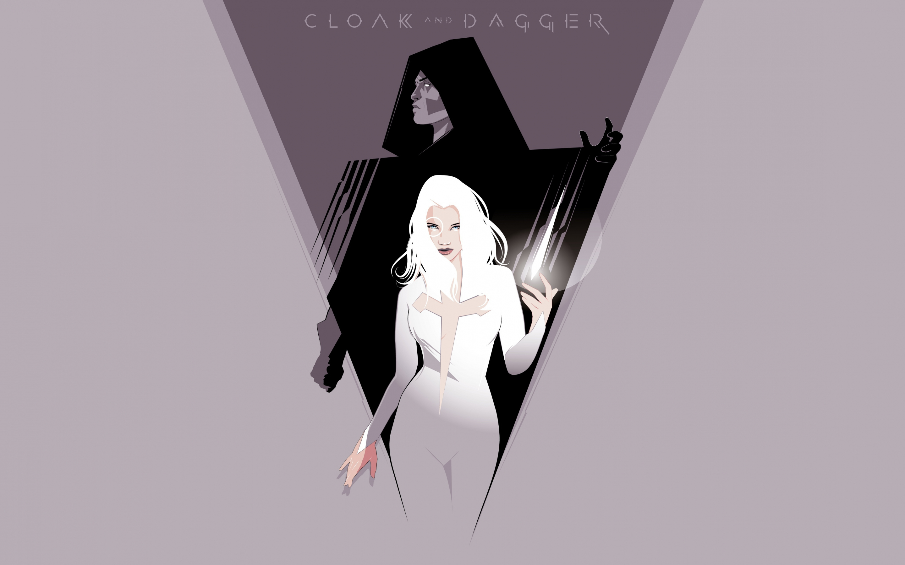 Cloak & Dagger, marvel, tv show, poster, minimal, art, 2880x1800 wallpaper