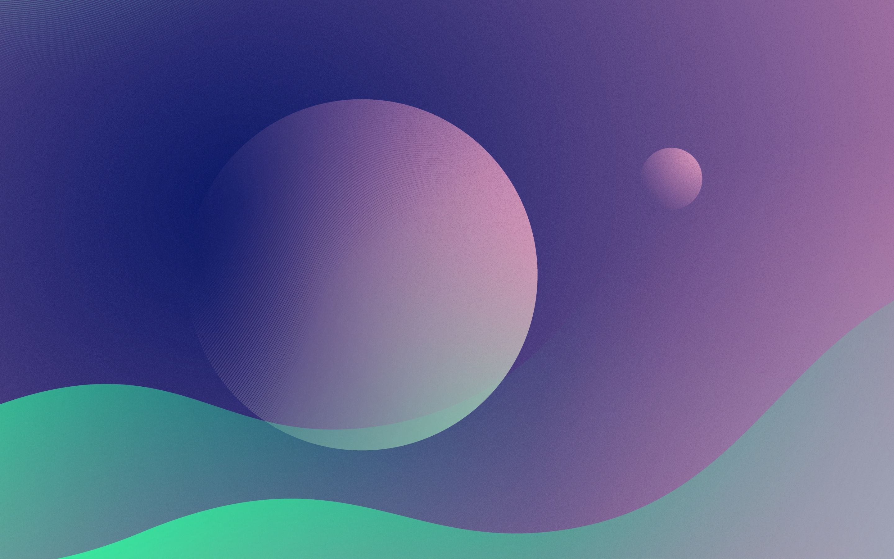 Digital art, twins planets, sun, jupiter, 2880x1800 wallpaper