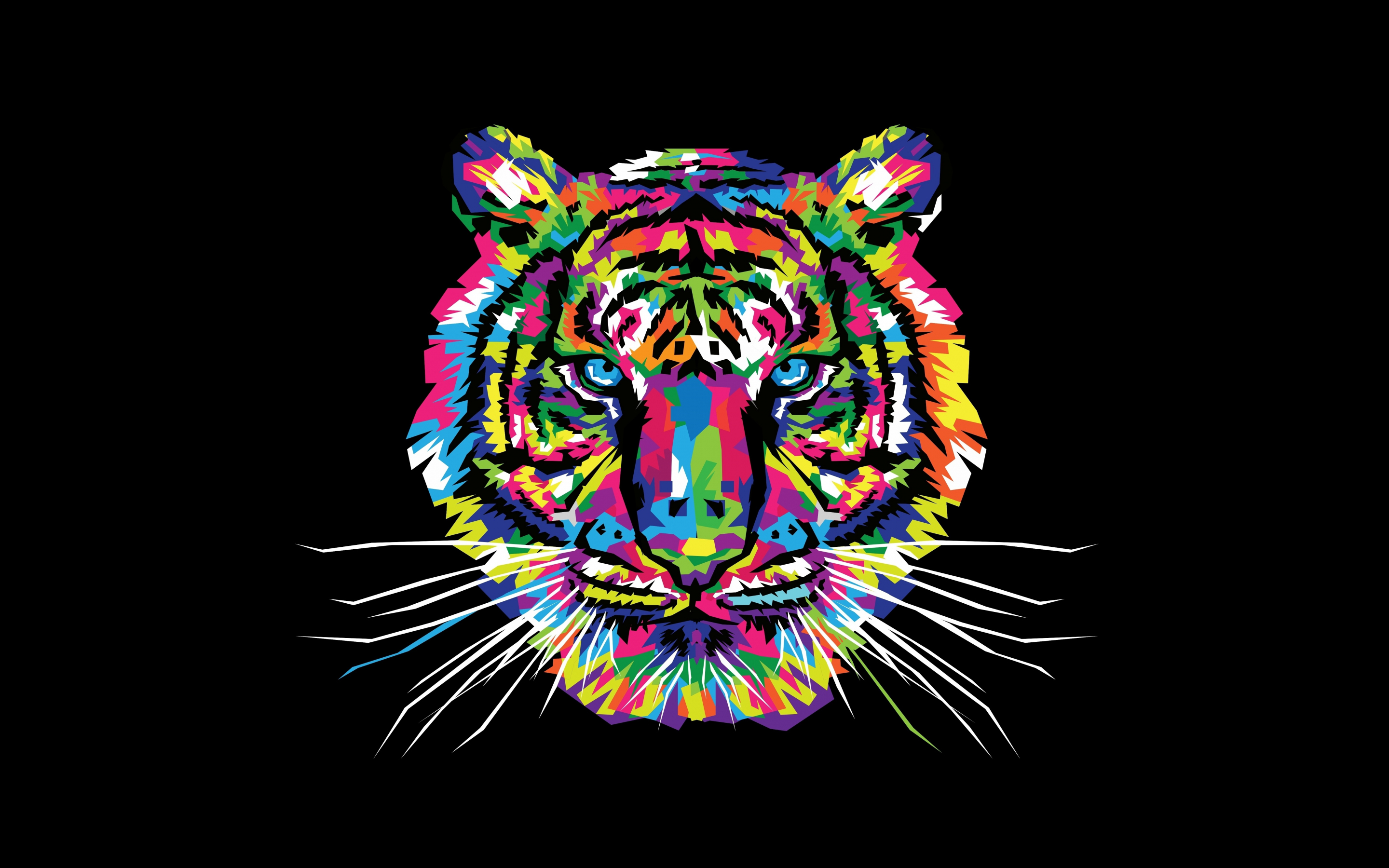 Tiger, muzzle, predator, artwork, 2880x1800 wallpaper