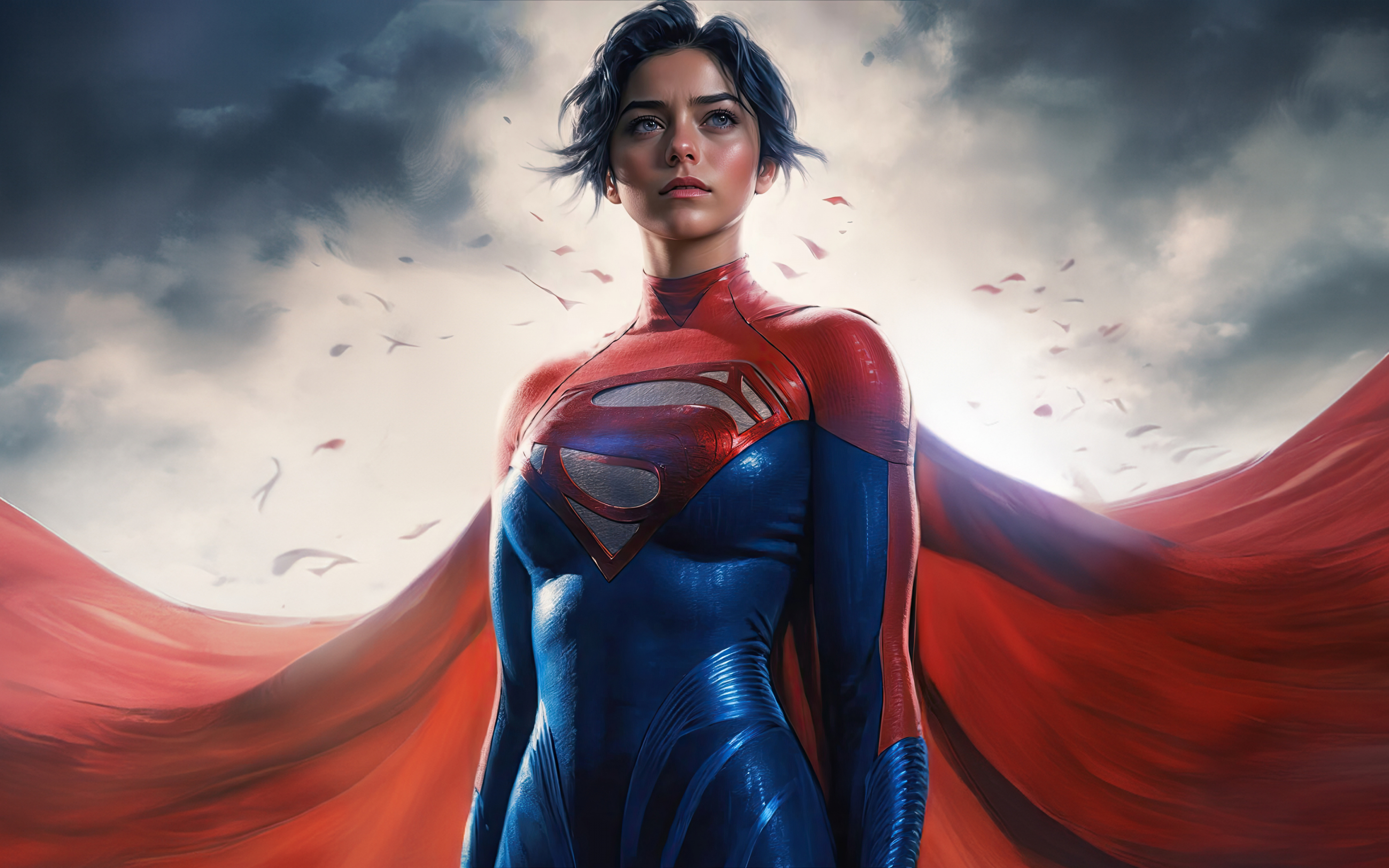 Powerful supergirl, superman's cousin, art, 2880x1800 wallpaper