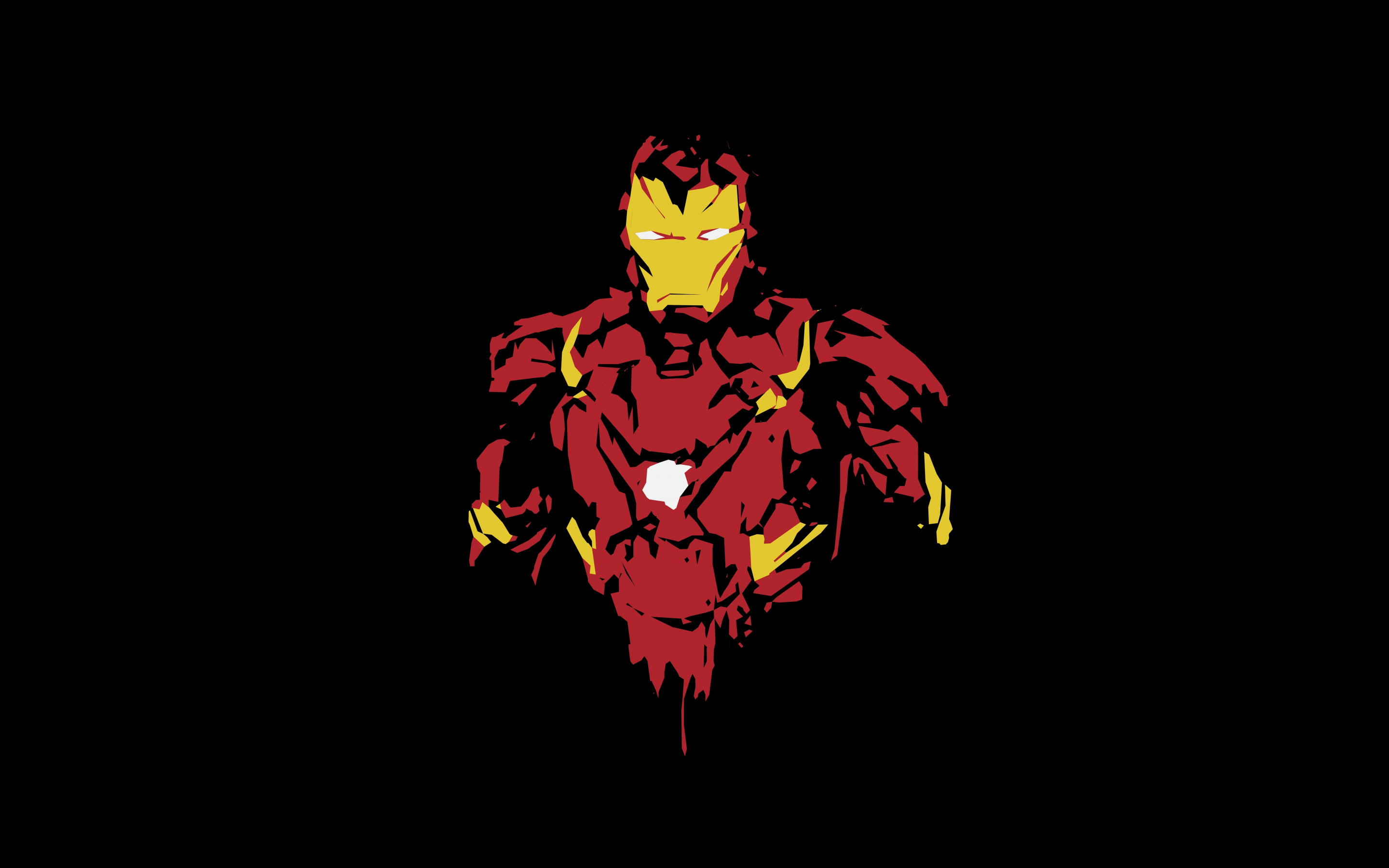 Iron man, fade effect, art, 2880x1800 wallpaper