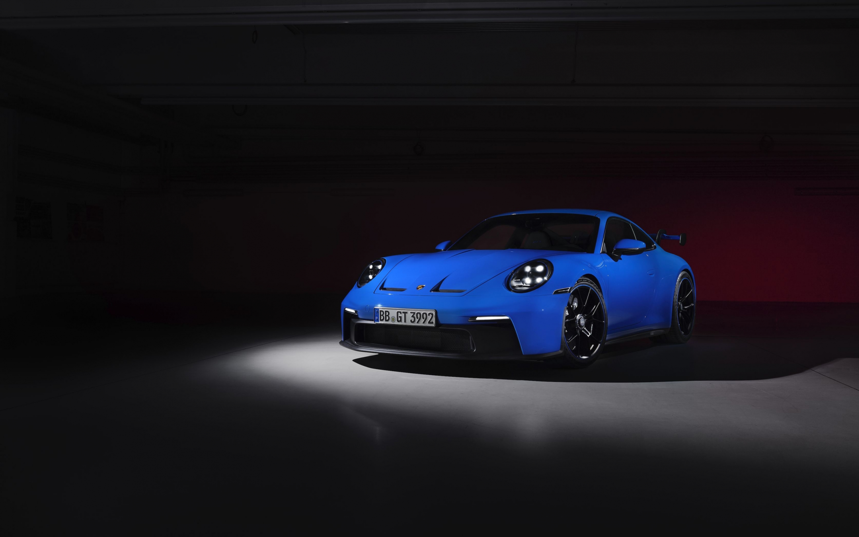 Porsche 911 GT3, 2021 blue car, 2880x1800 wallpaper