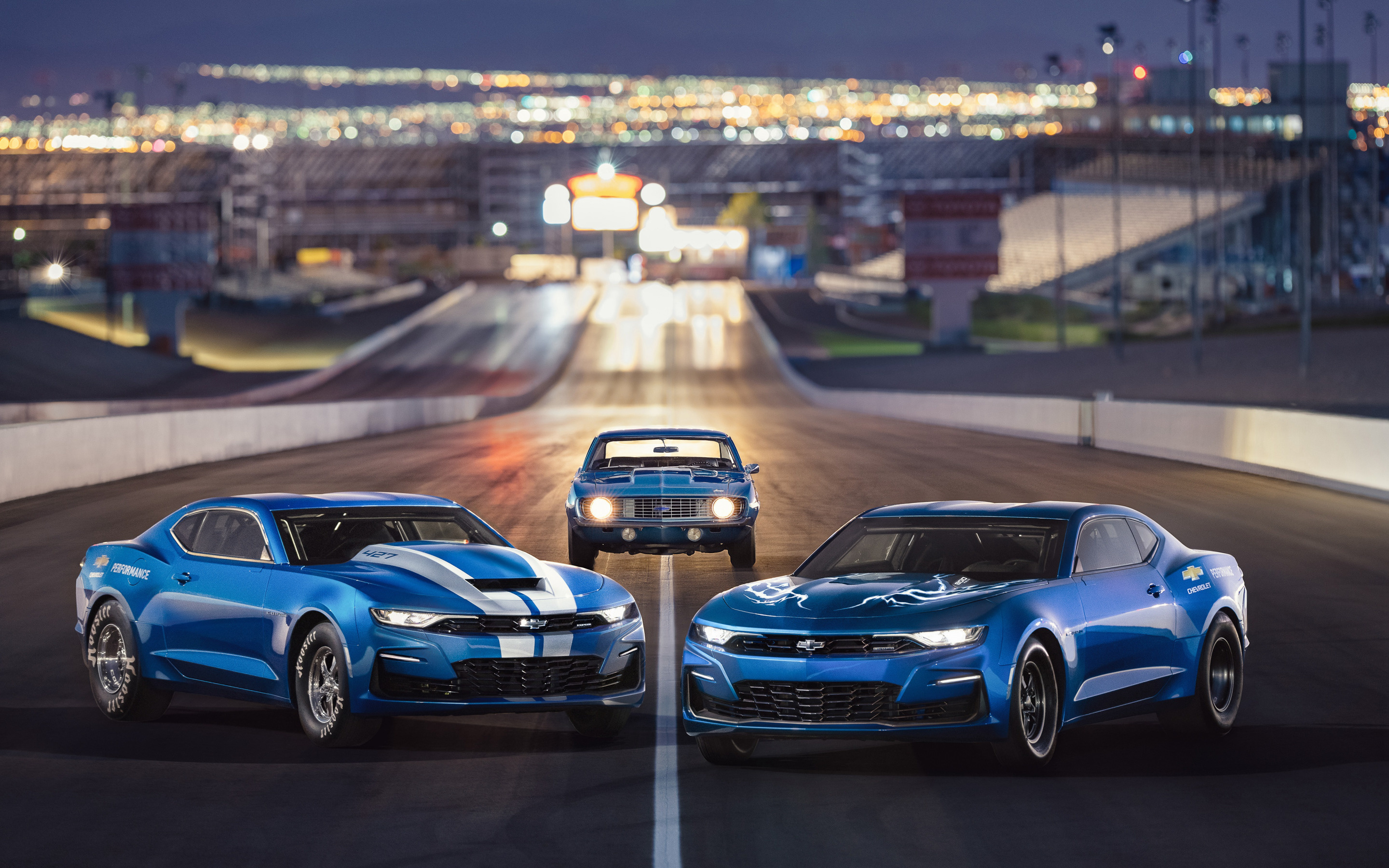 Chevrolet Camaro, blue cars, 2880x1800 wallpaper