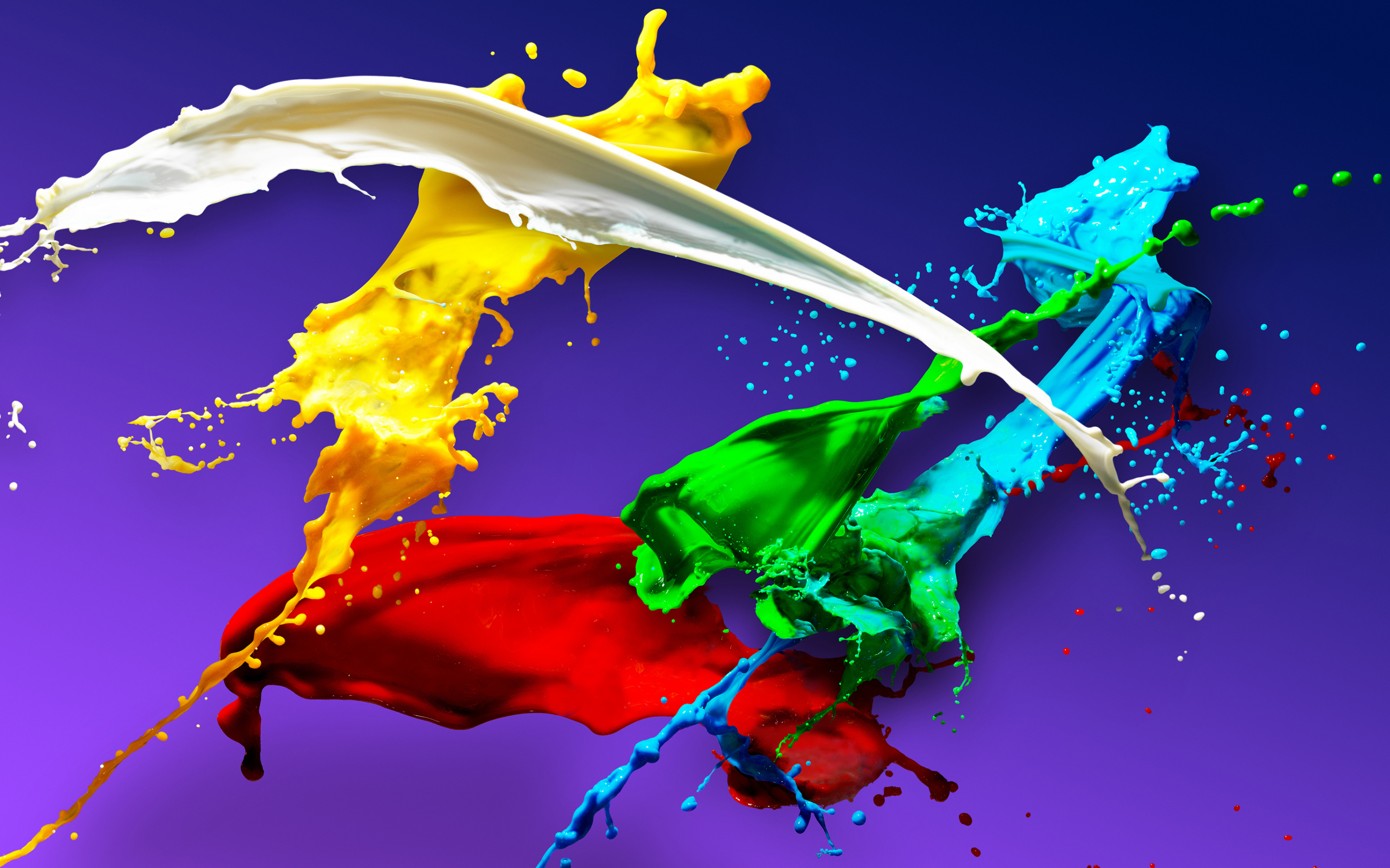 Colors splashes, colorful, 2880x1800 wallpaper