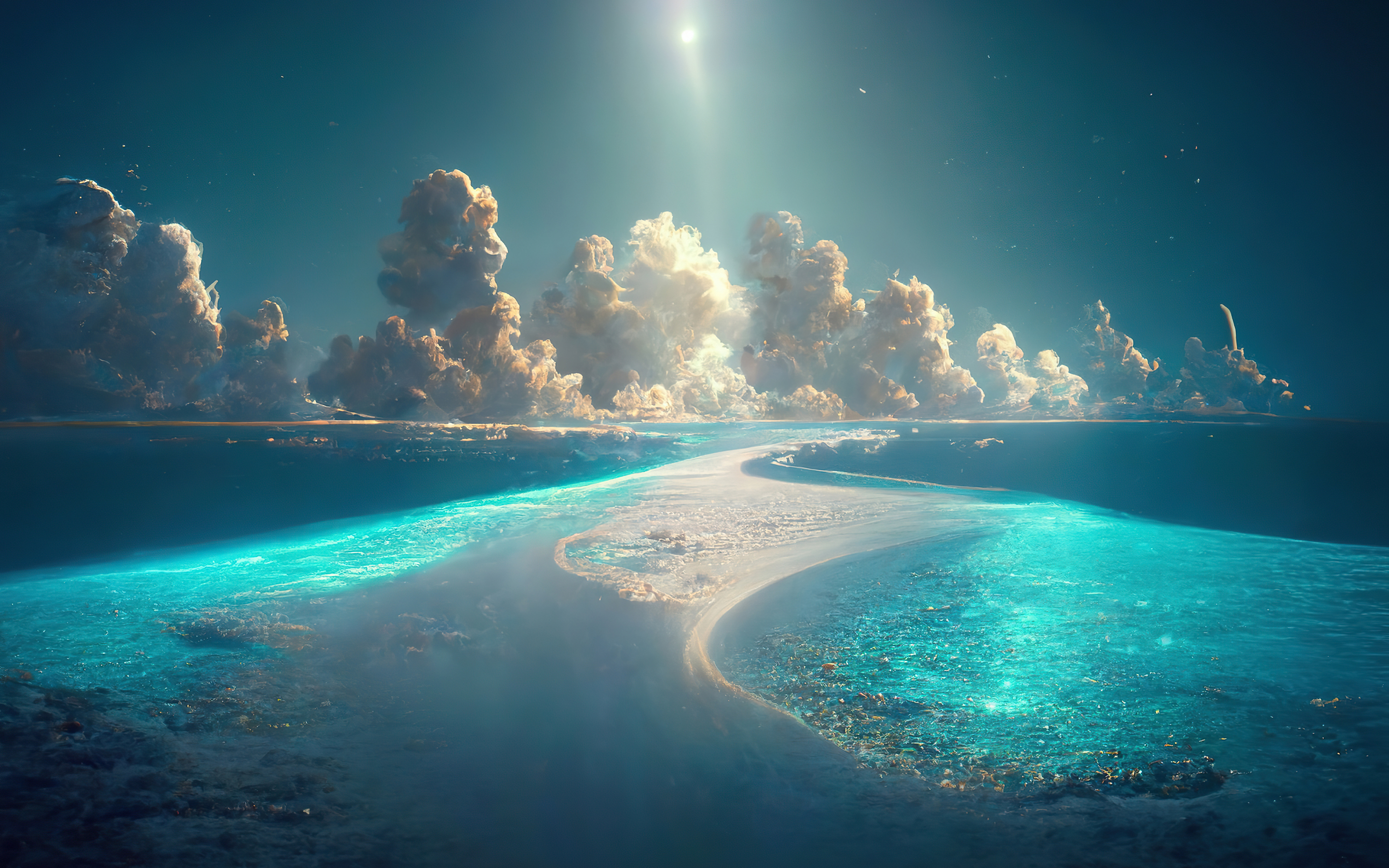 Maldives, paradise on the sea, blue sea, nature, 2880x1800 wallpaper