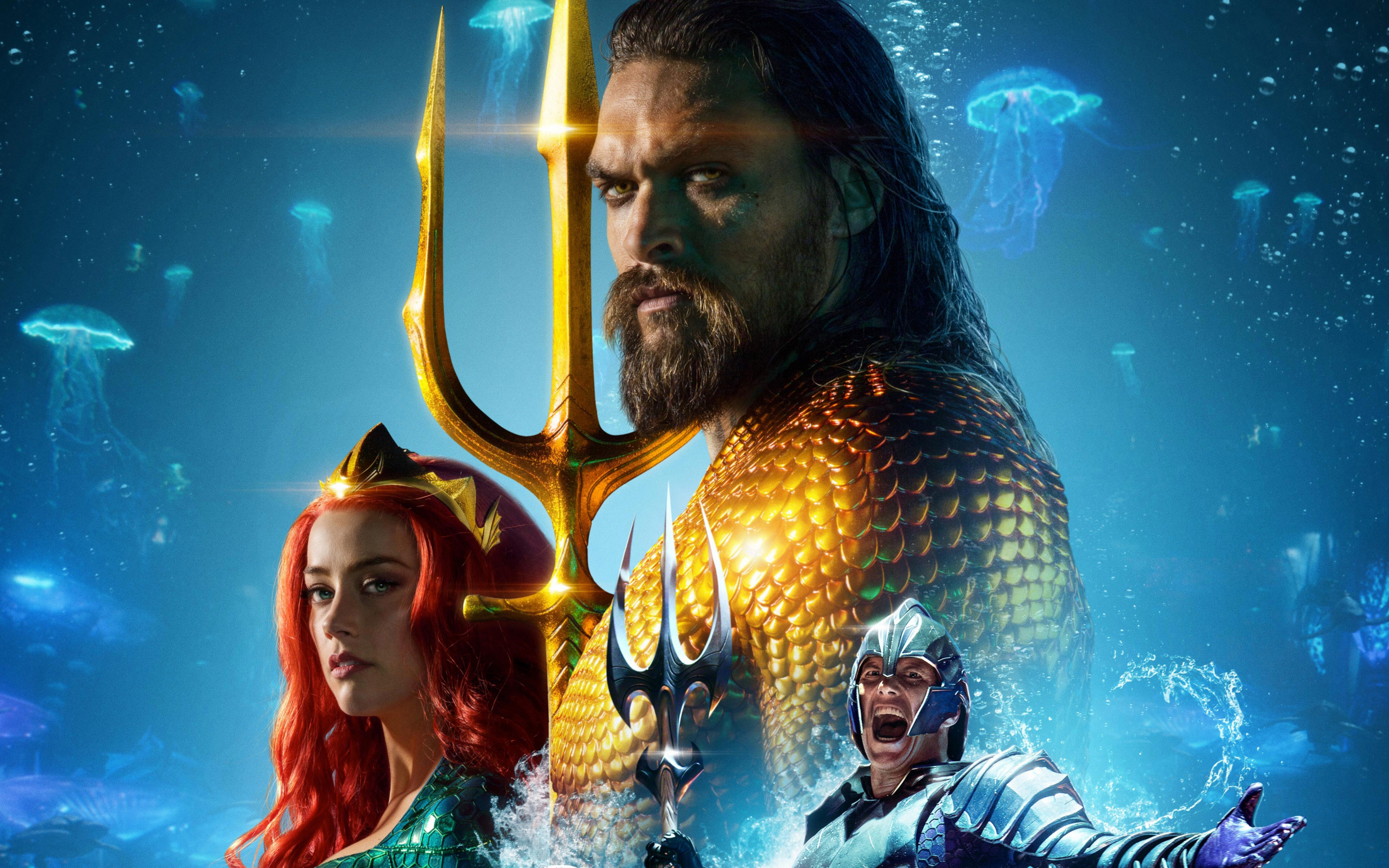Jason Momoa, movie, Mera, Aquaman, Amber Heard, 2880x1800 wallpaper