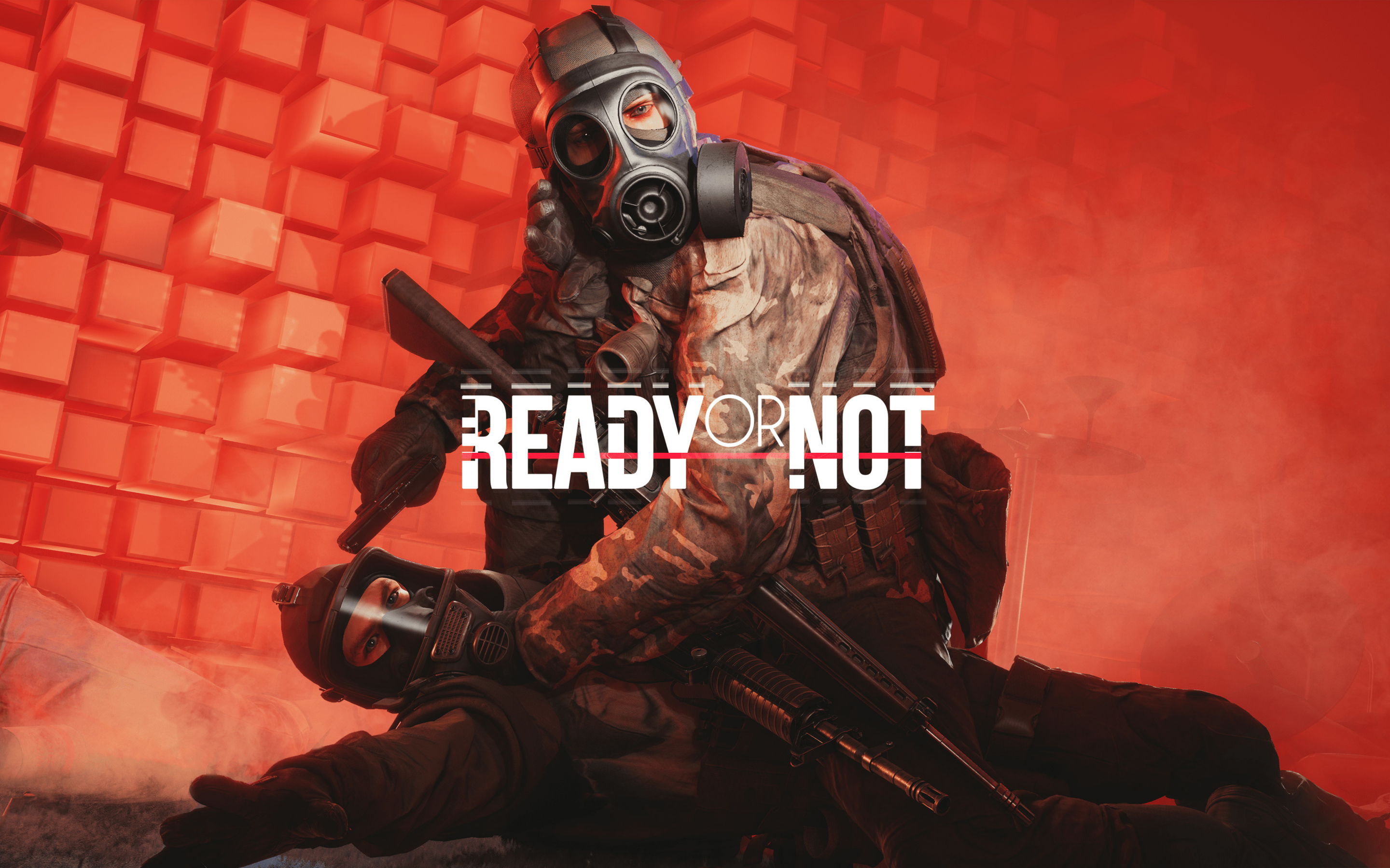 Ready or not, soldiers, video game, masks, 2880x1800 wallpaper