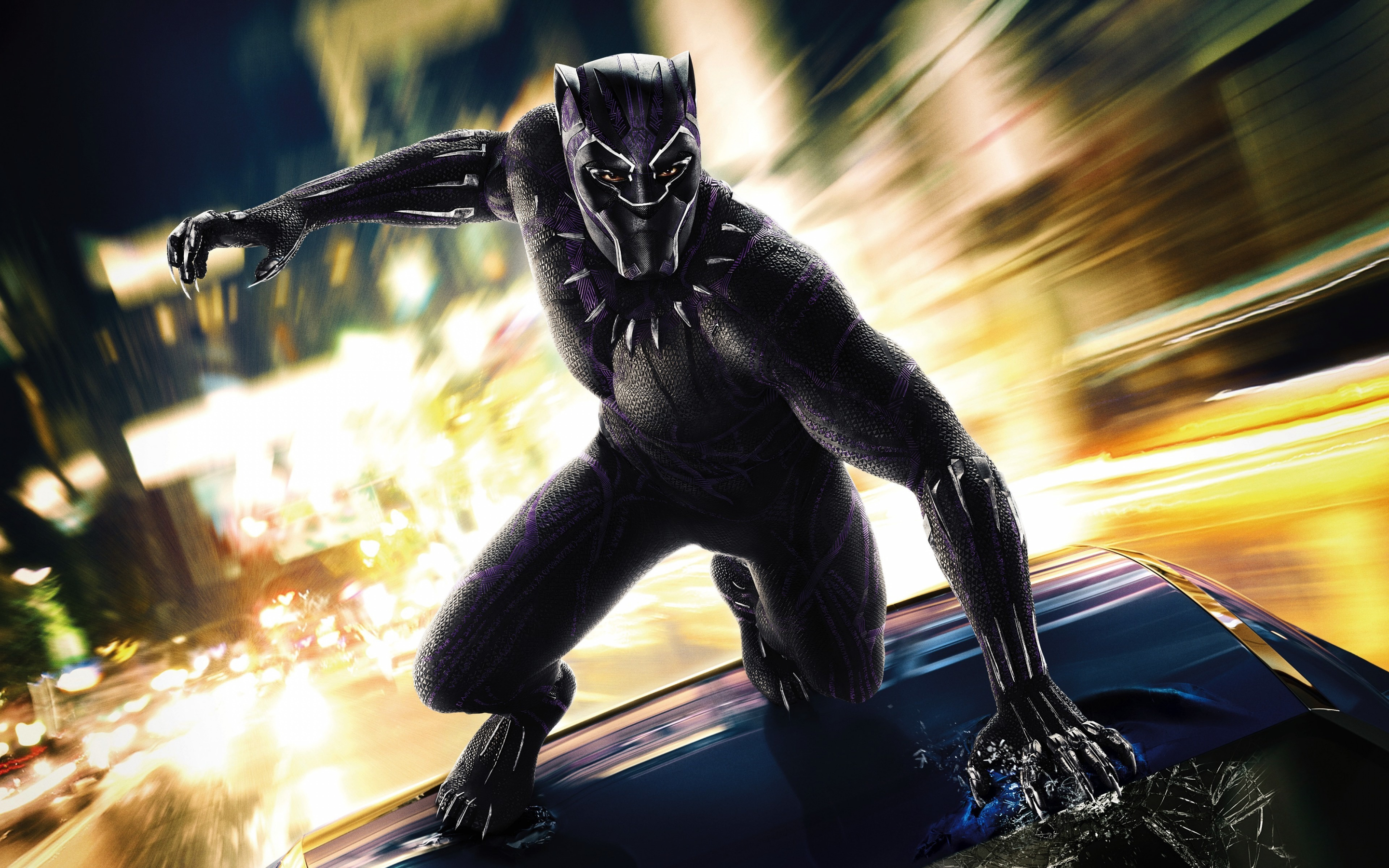Black panther, 2018 movie, superhero, 2880x1800 wallpaper