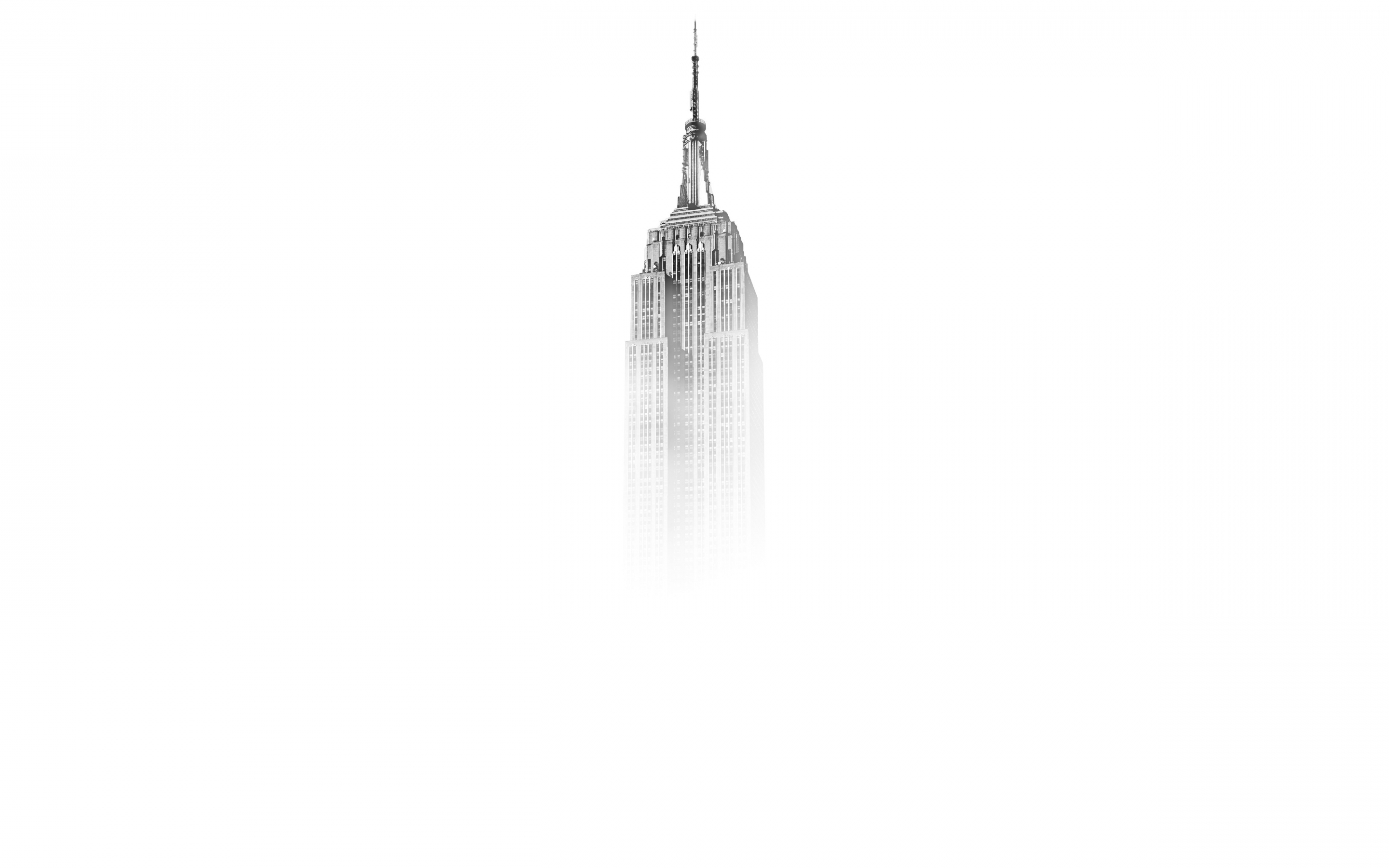 Empire state building, minimal, 2880x1800 wallpaper