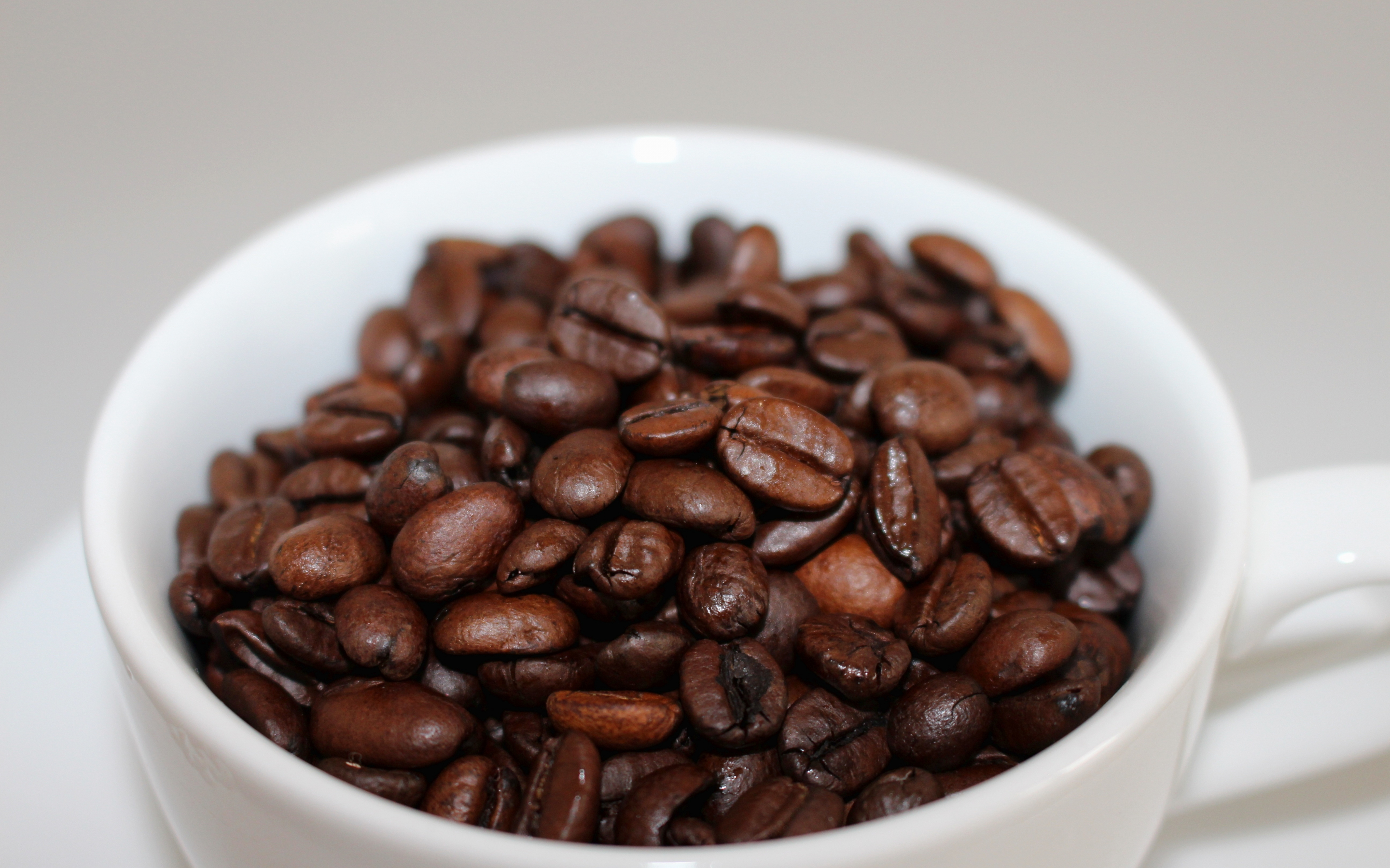 Roasted, coffee beans, cup, 2880x1800 wallpaper